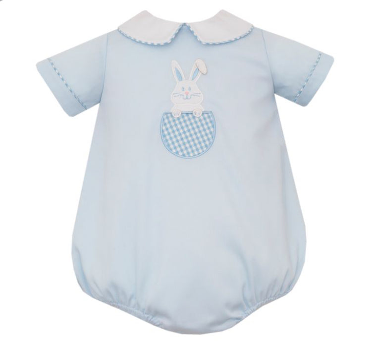 BUNNY - Lt.blue pique boy's bubble