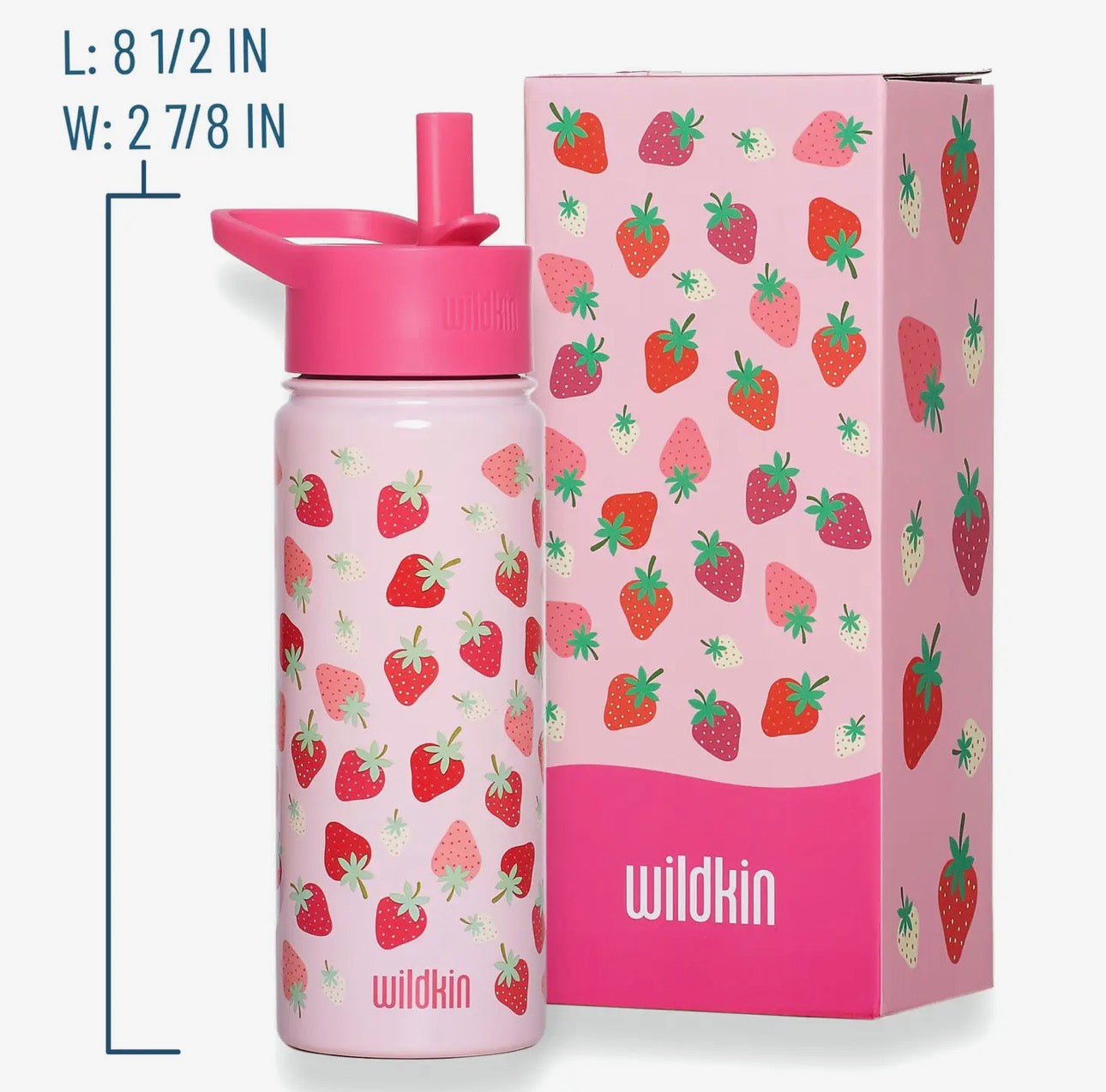 Strawberry Patch 18oz Steel Water Bottle