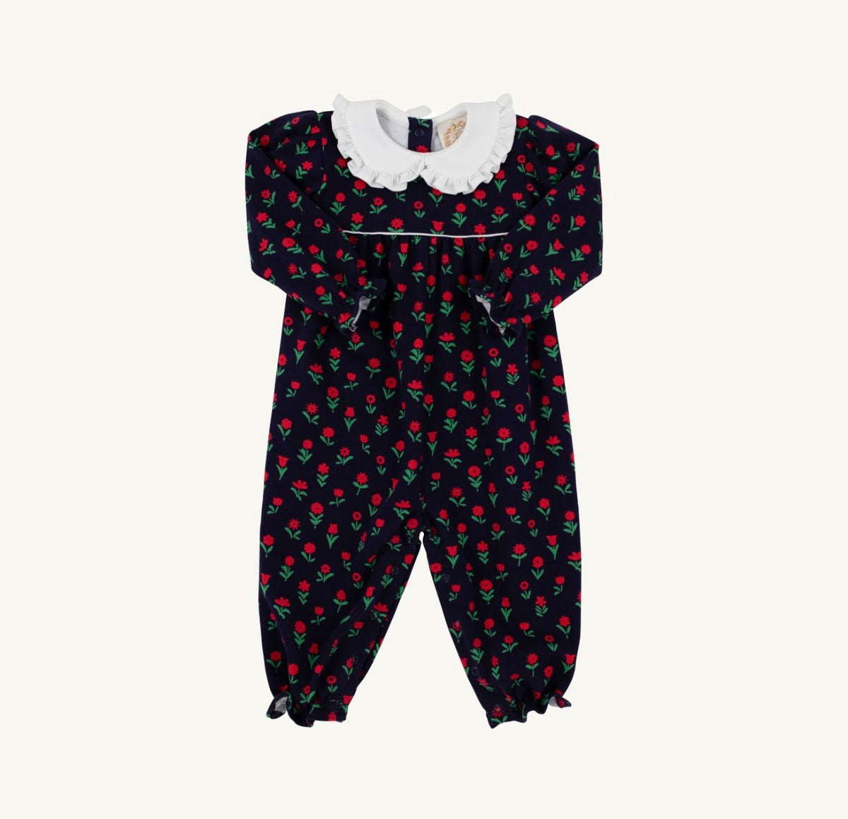 Maude’s Ruffle Romper-Prescott Farm Flowers/Worth Ave White