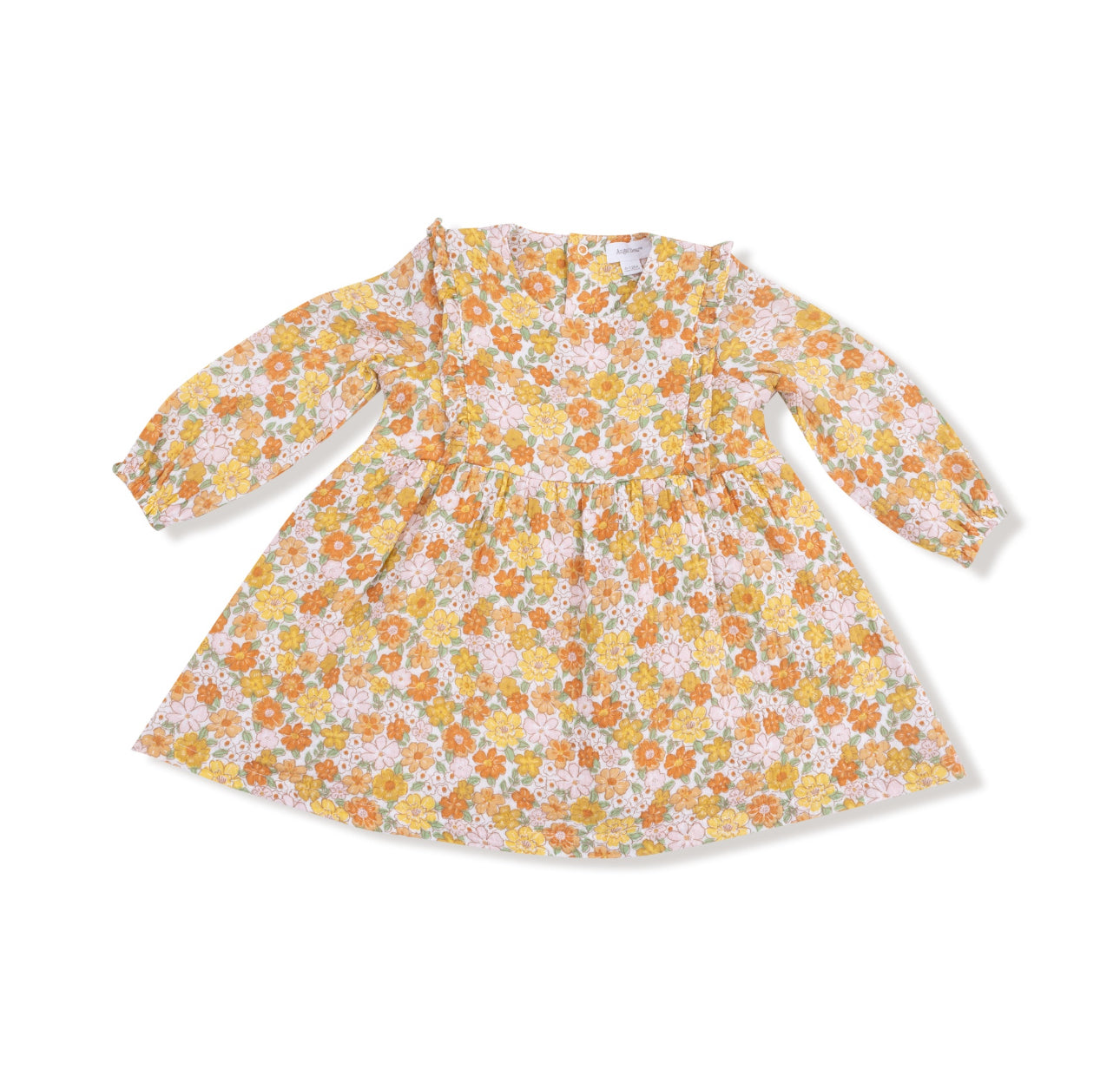 Sweet Amber Floral- Ruffle L/S Dress, Ribbed Legging