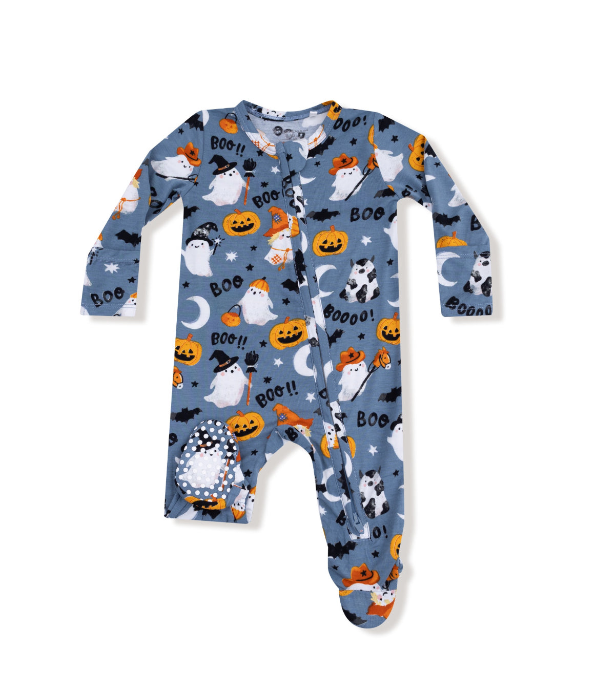 Costume Ghosts-Glow in the Dark- 2 Way Zipper Footie