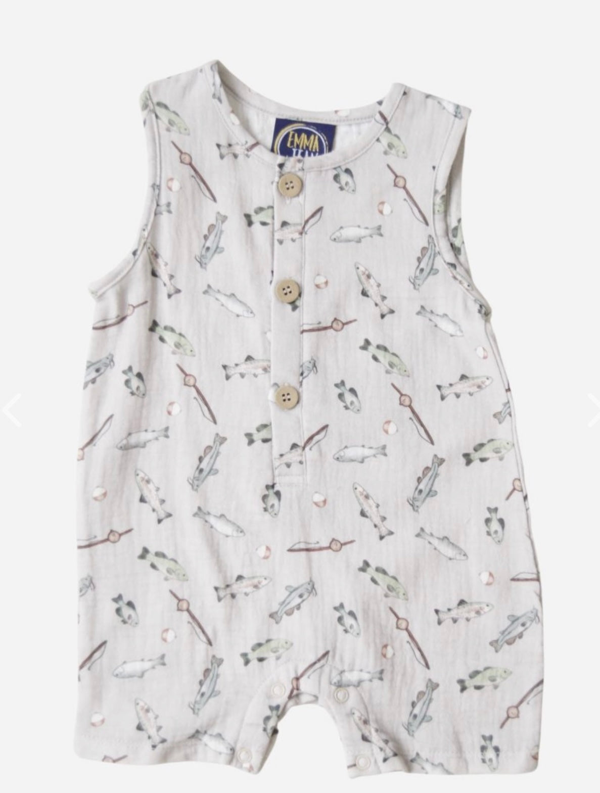 Trout Fish Boys Romper