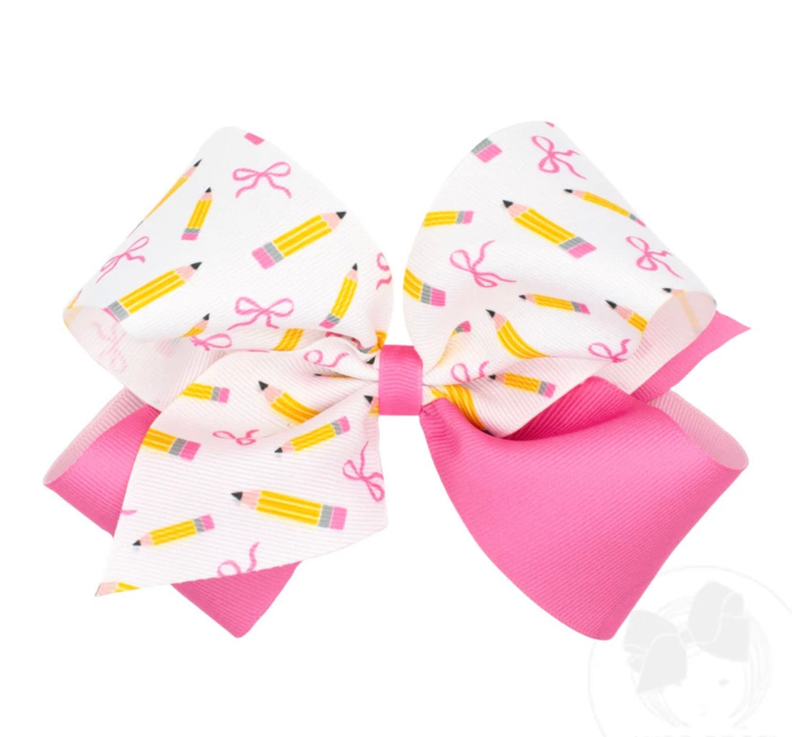 Pencils and Bows-King Back to School Colorblock