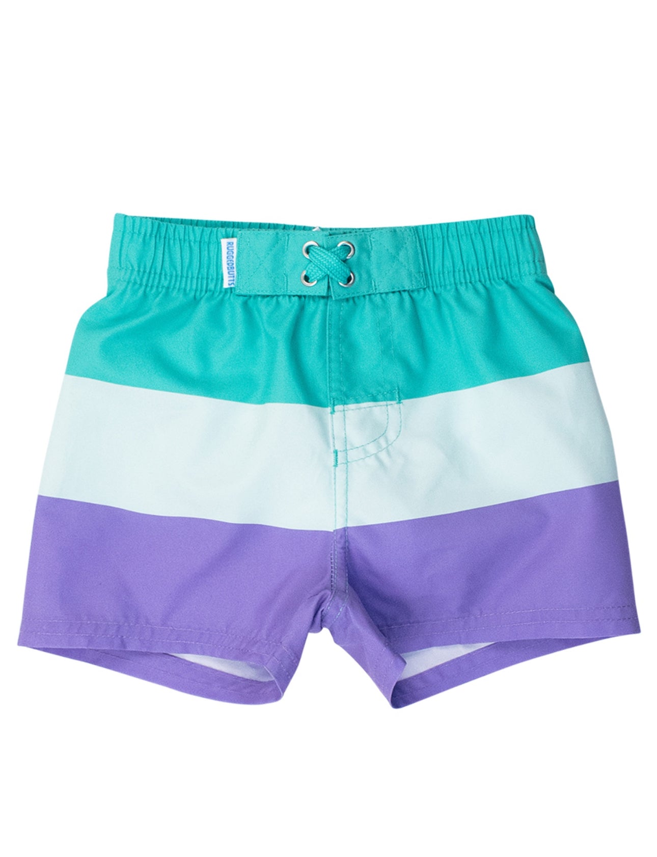 Swim Trunks Green Purple Colorblock