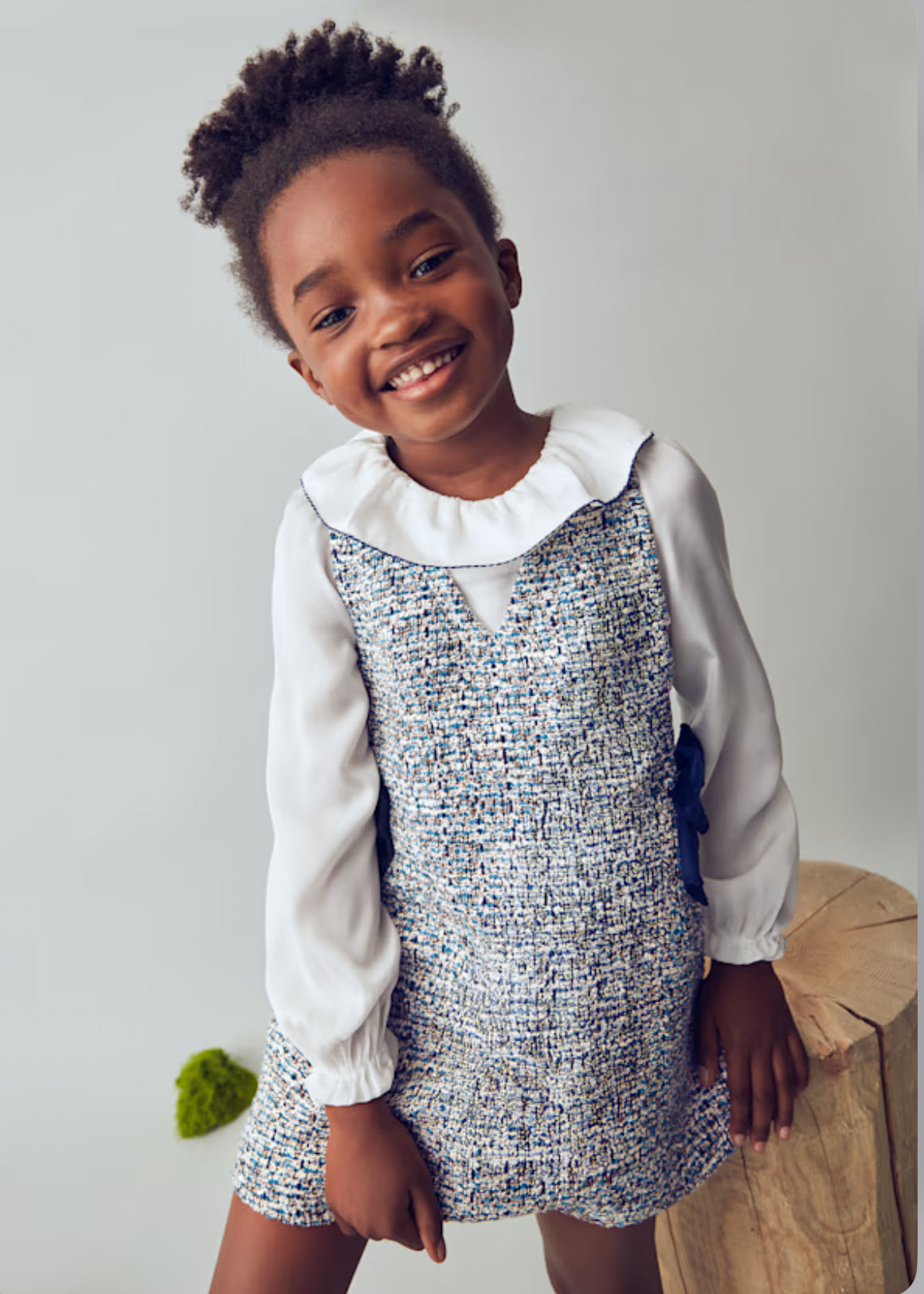 Girl Pinafore Dress-Ocean