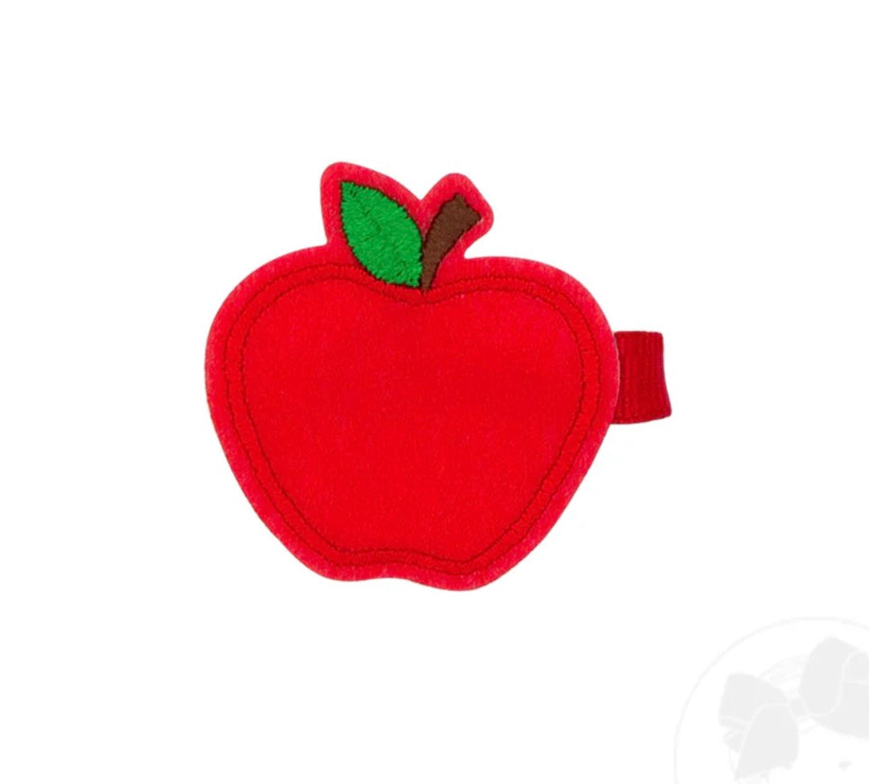Apple-Red Apple Felt Hair Clip