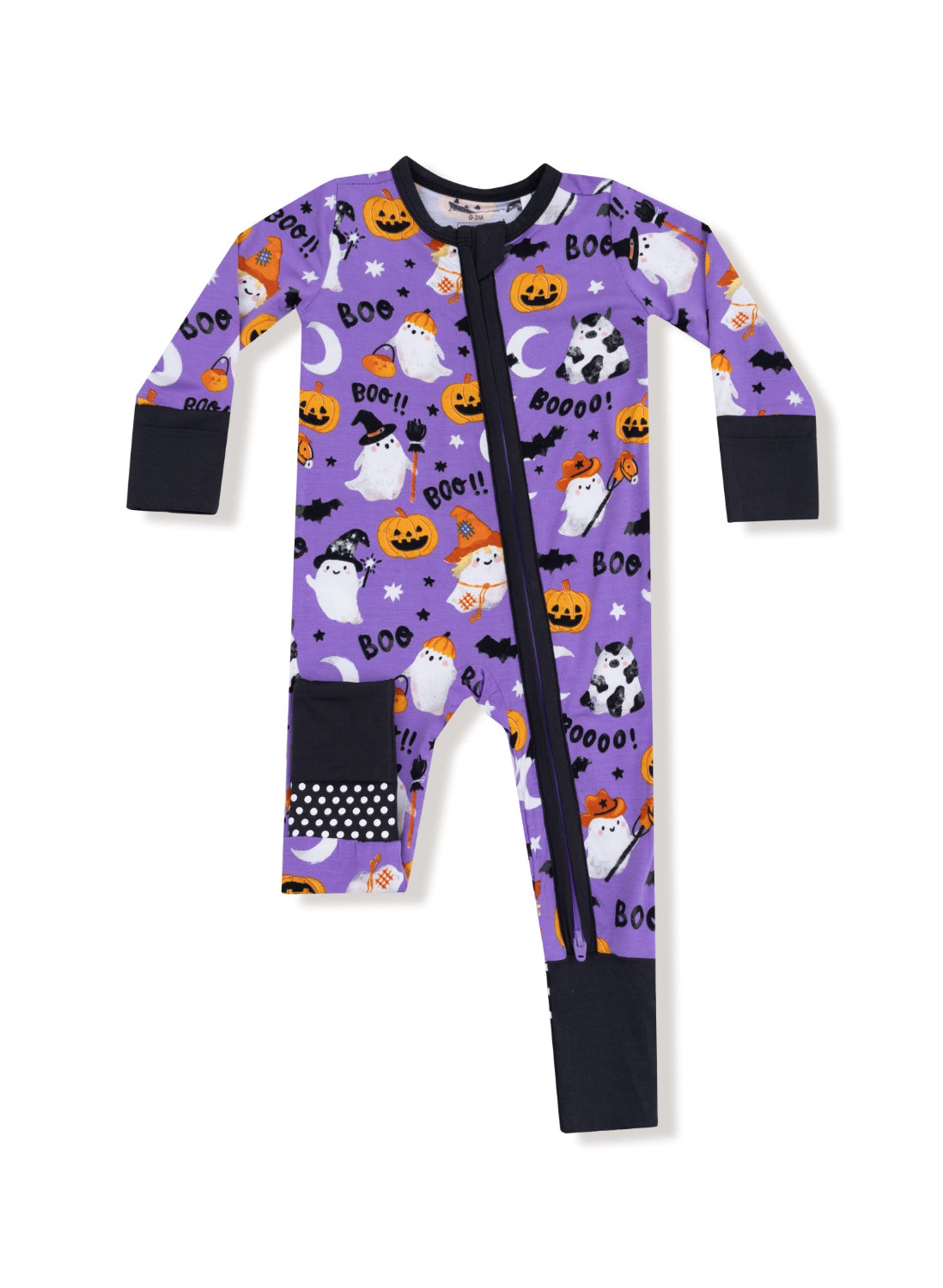 Costumed Ghosts-Glow in the Dark-2 Way Zipper Romper
