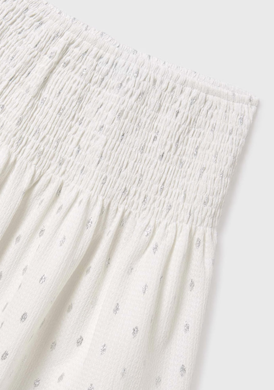 Girl Printed Skirt-Ecru