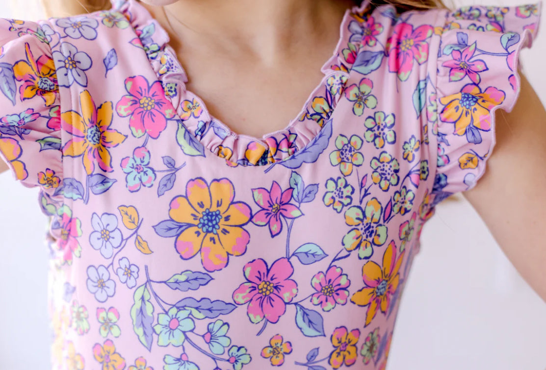 Farrah Leotard-Sunset Sorbet
