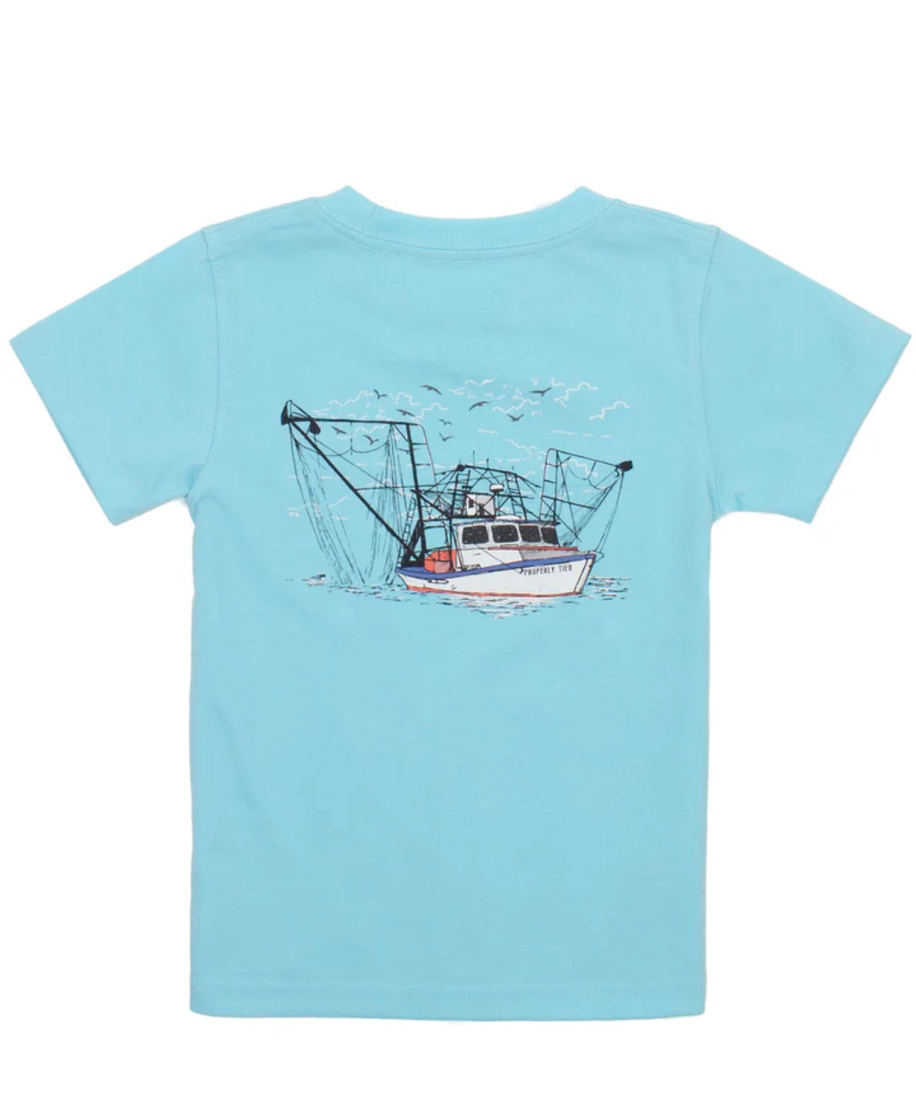 Boys Shrimp Boat SS Powder Blue
