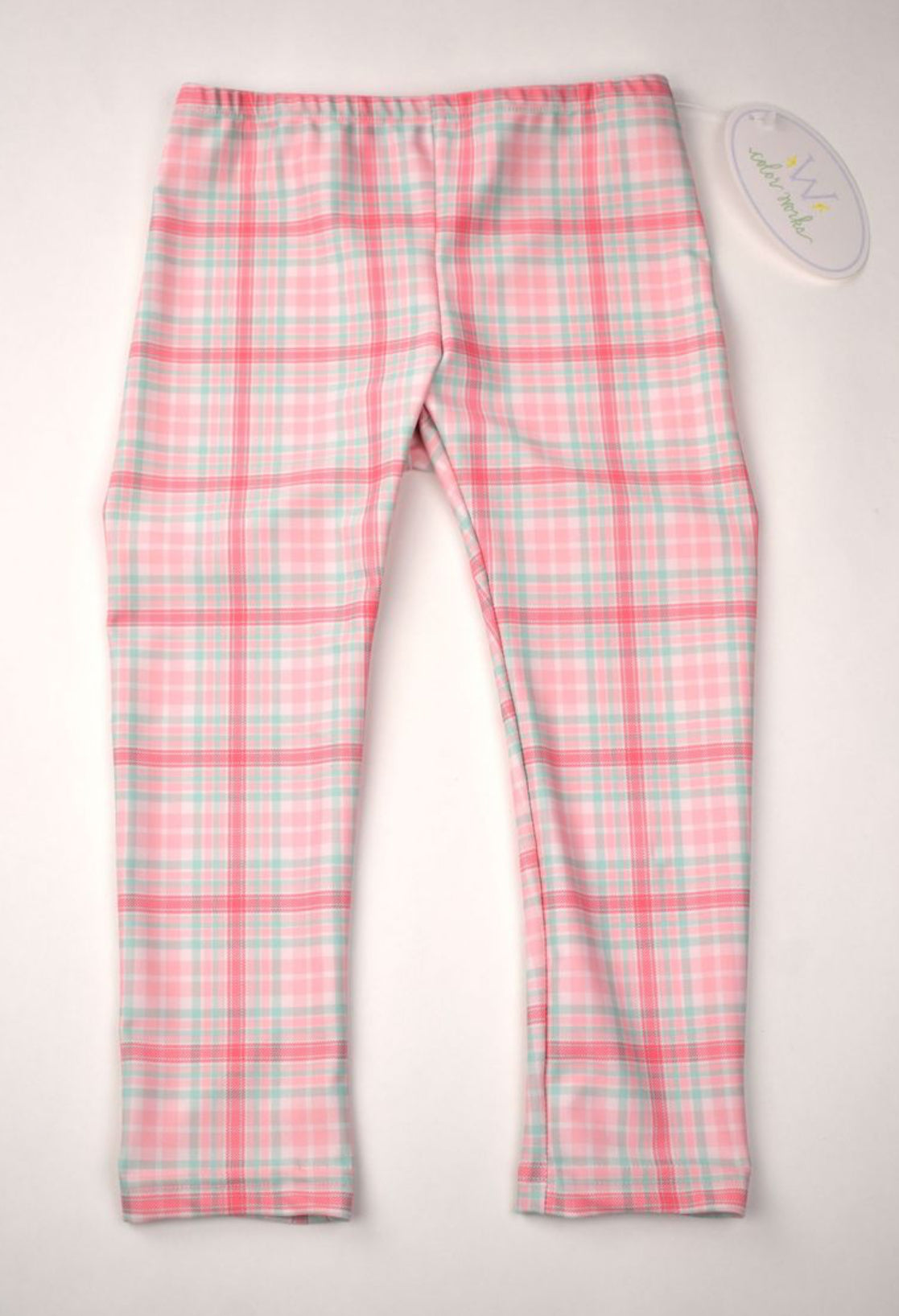 Pink Plaid Leggings