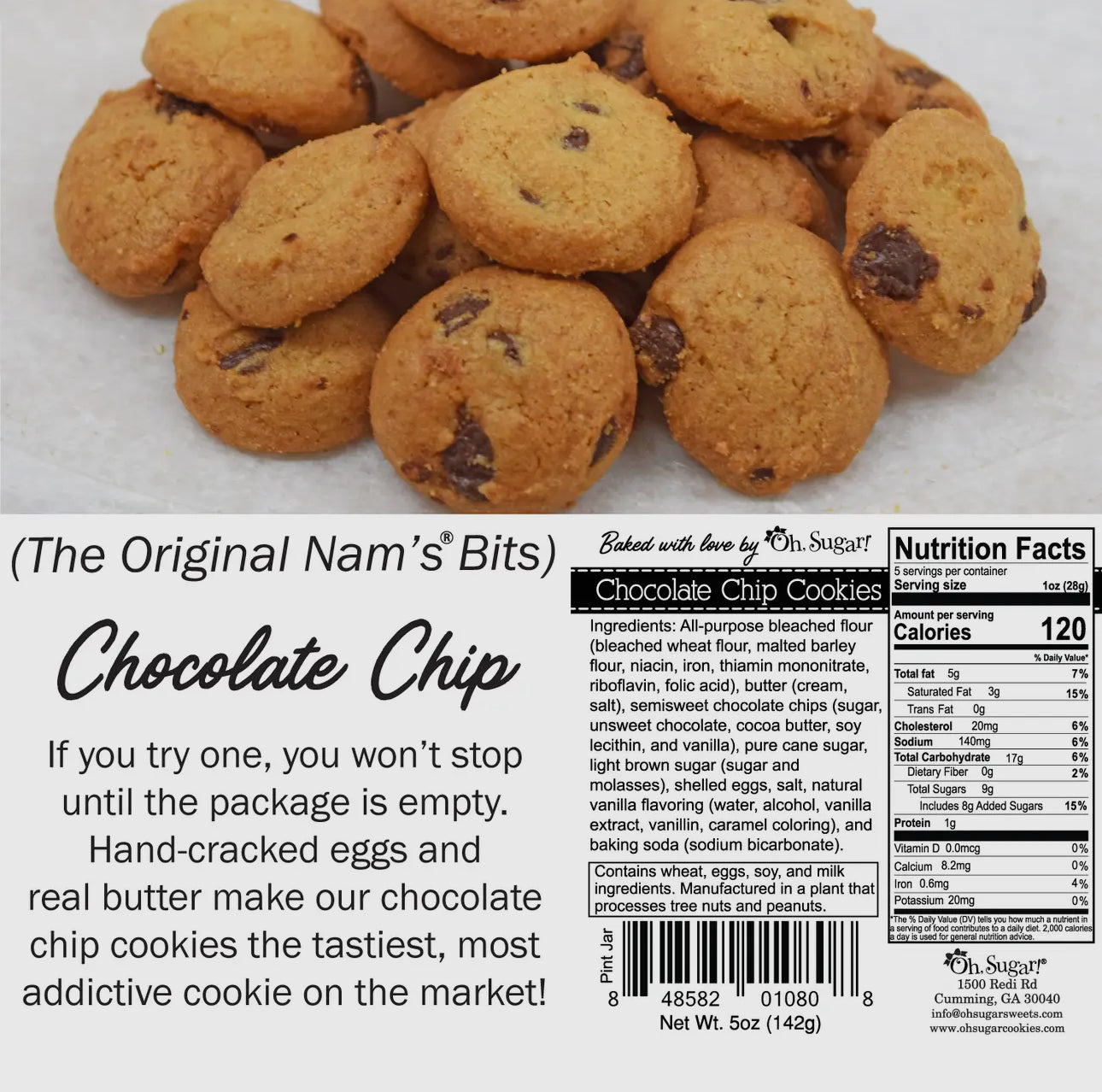 Graduation Cookie Jars-Chocolate Chip-Pint