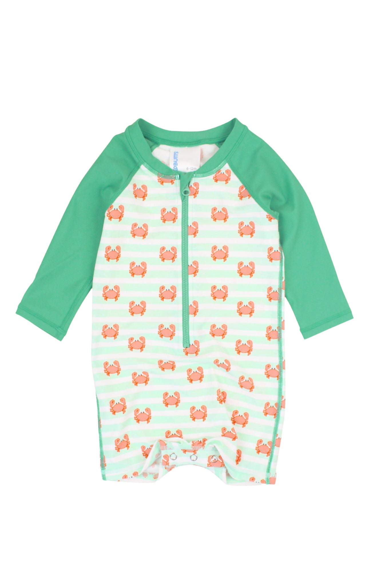 Boys Long Sleeve One Piece Rash Guard- Crabby Cove