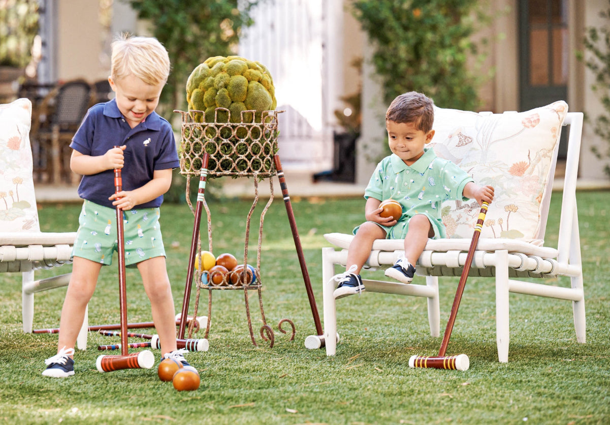 Sir Propers Romper-PIMA-Clubhouse Couture (Wood Boat Blue)