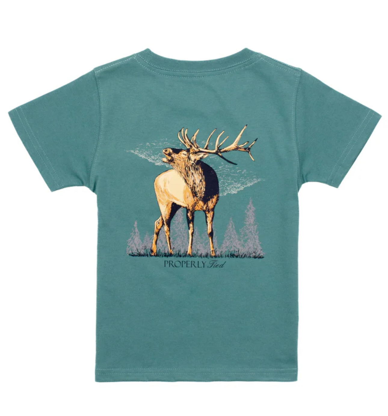 Boys Elk SS Marine Green