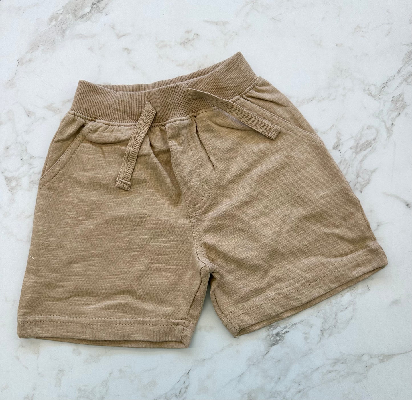 Khaki Terry Cloth Short w/ Pockets