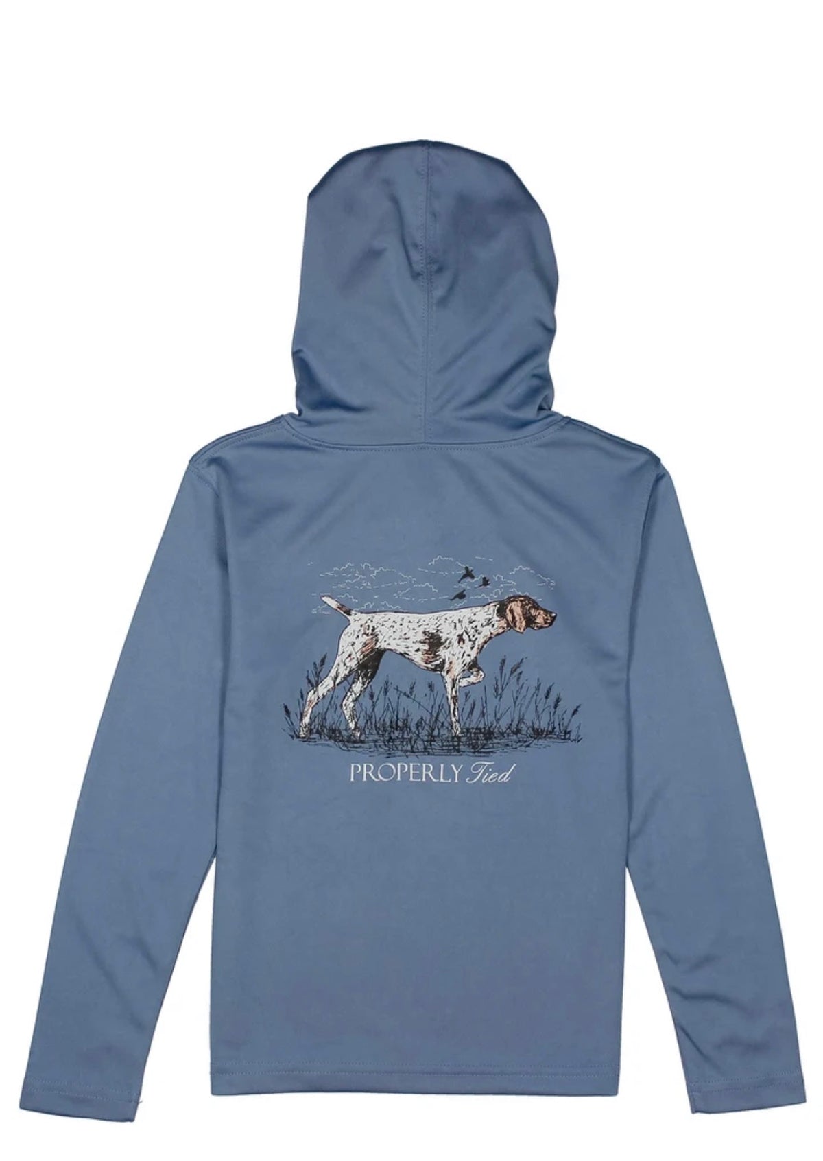 Boys Shade Performance Hoodie Pointer Stone Blue