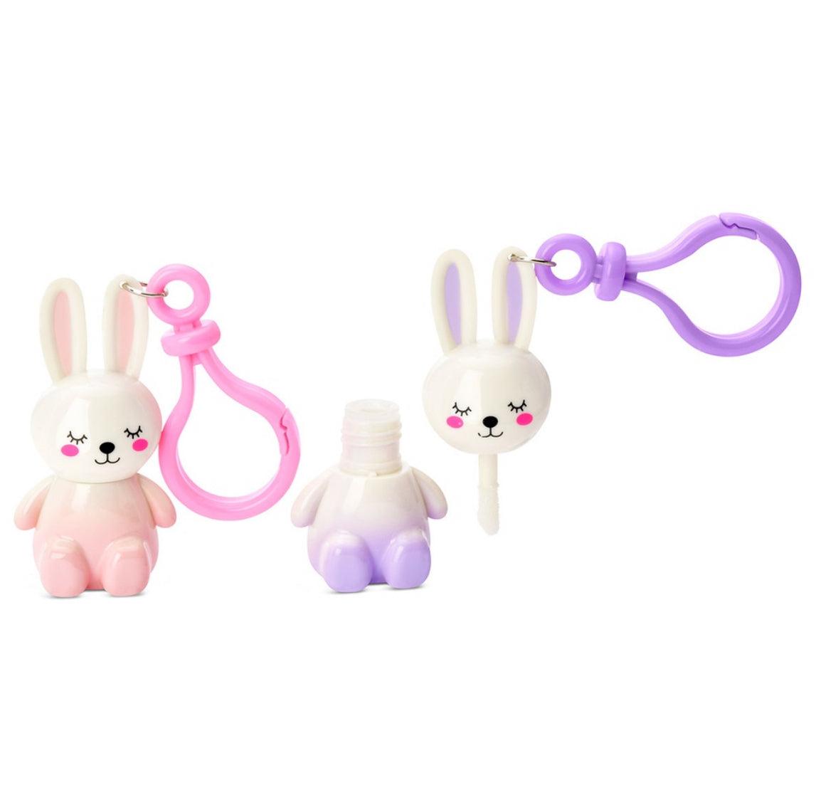 Bunny Besties Lip Gloss Key Chains - 2 pieces