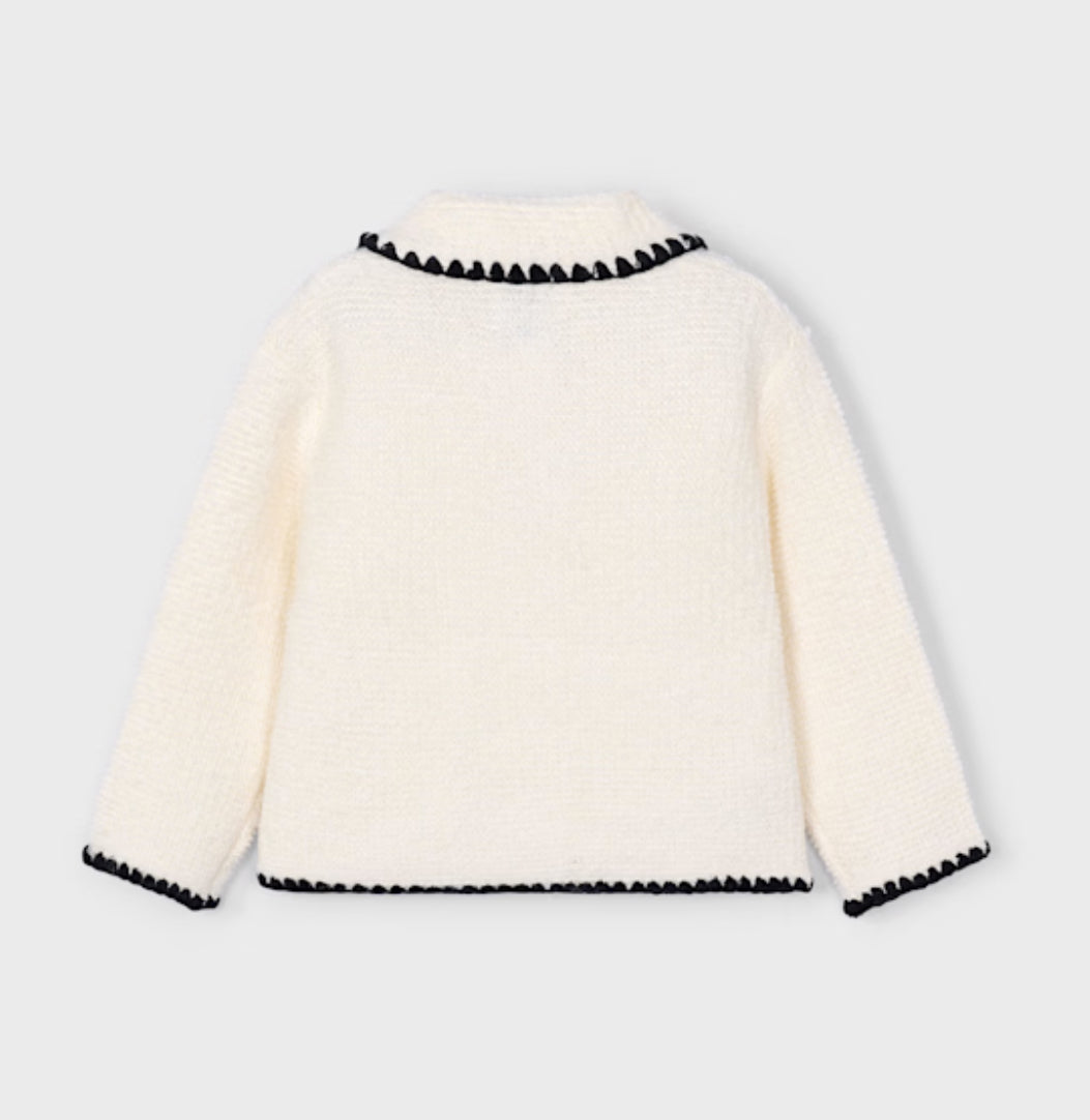 Girl Knit Jacket-Almond