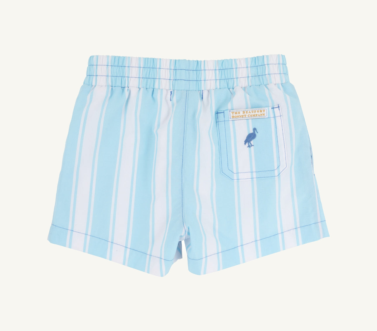 Sheffield Shorts- Belhaven Blue Ticking Stripe/Wood Boat Blue