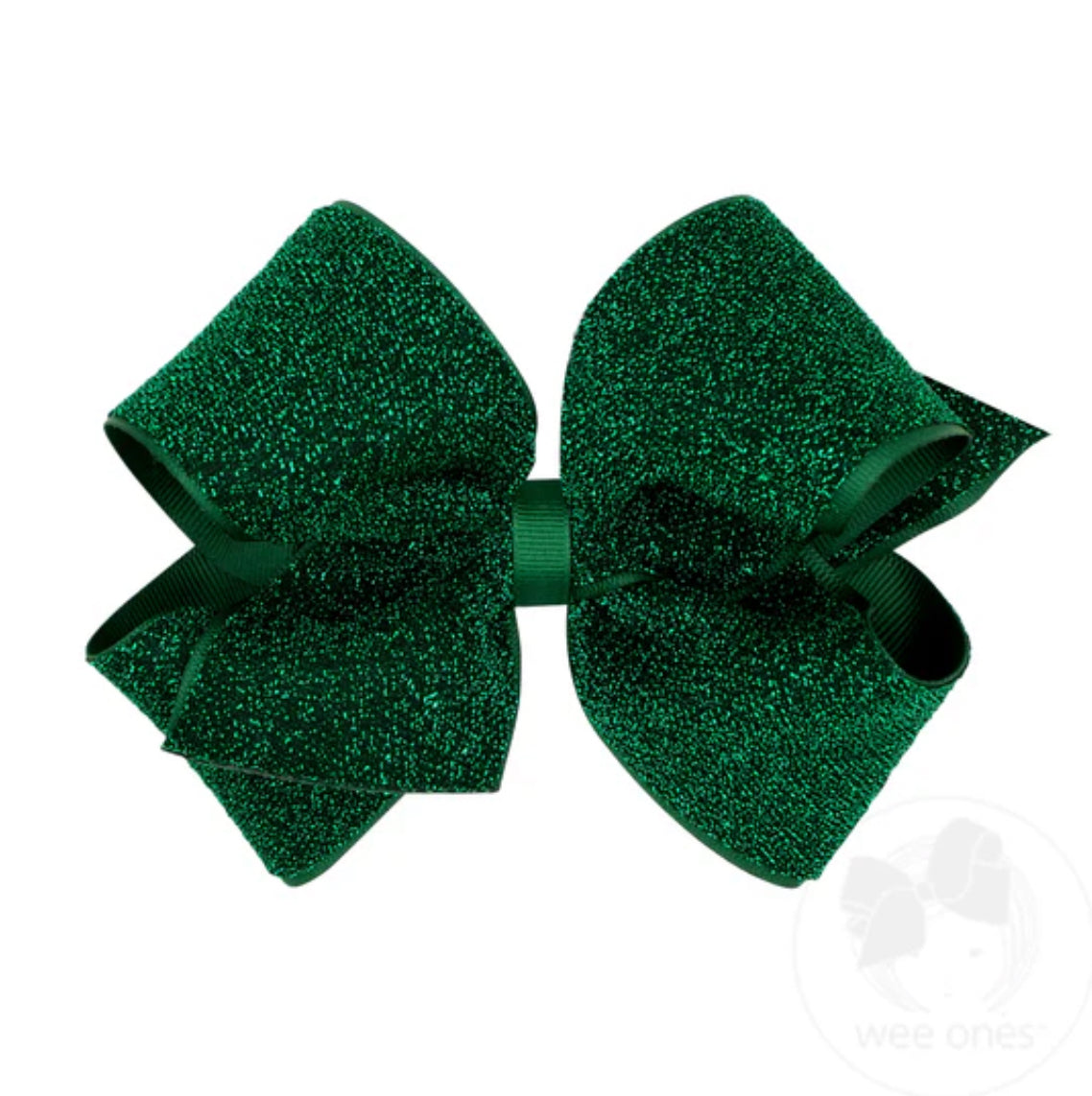 Forest Green- King Metallic Lurex with Grosgrain Underlay Hair Bow