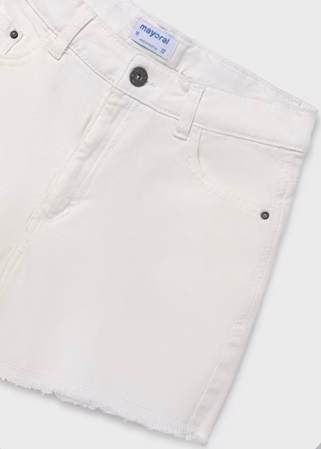 Girl Twill Shorts-Natural