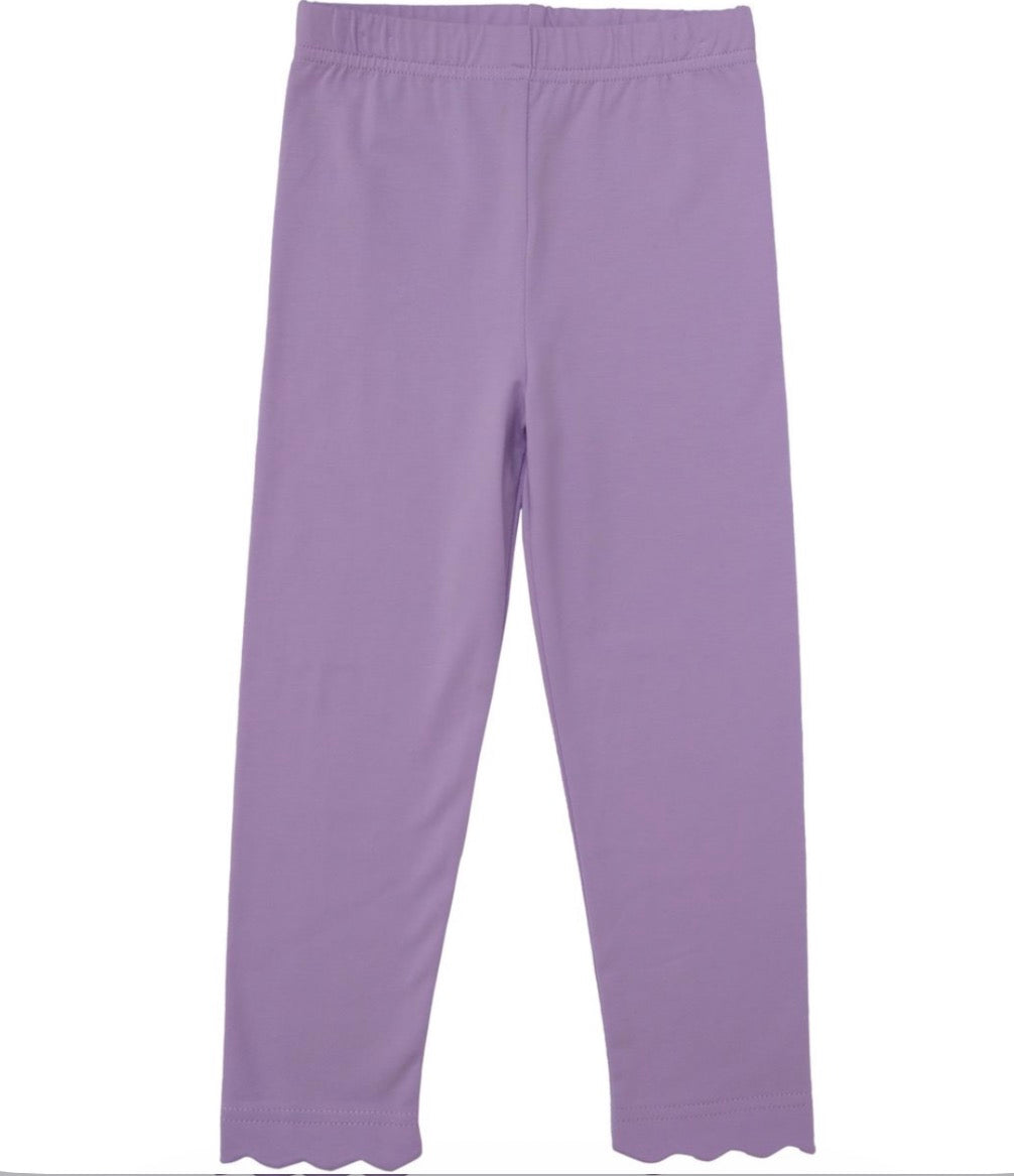 Lavender- Scalloped Leggings