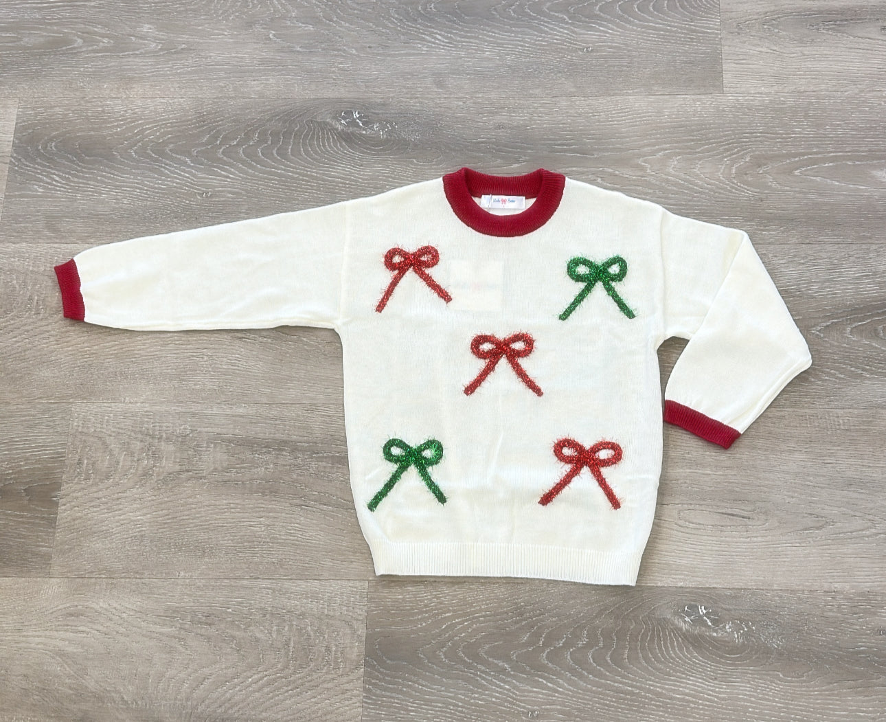 L/S Sweater with X-Mas Bows