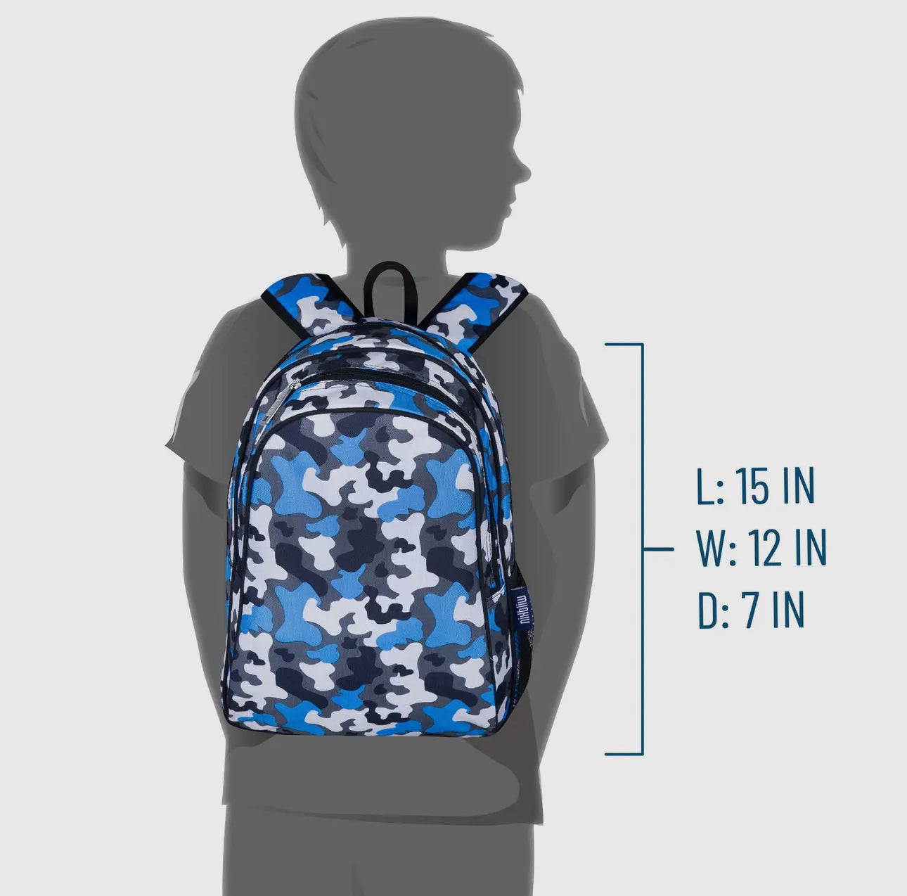 Blue Camo Backpack 15in