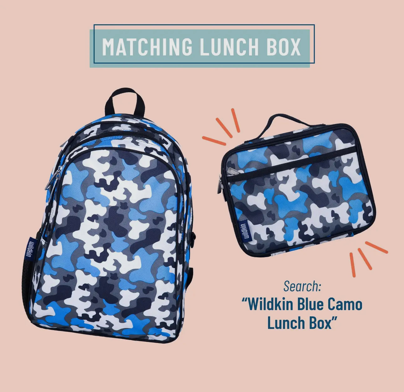 Blue Camo Backpack 15in