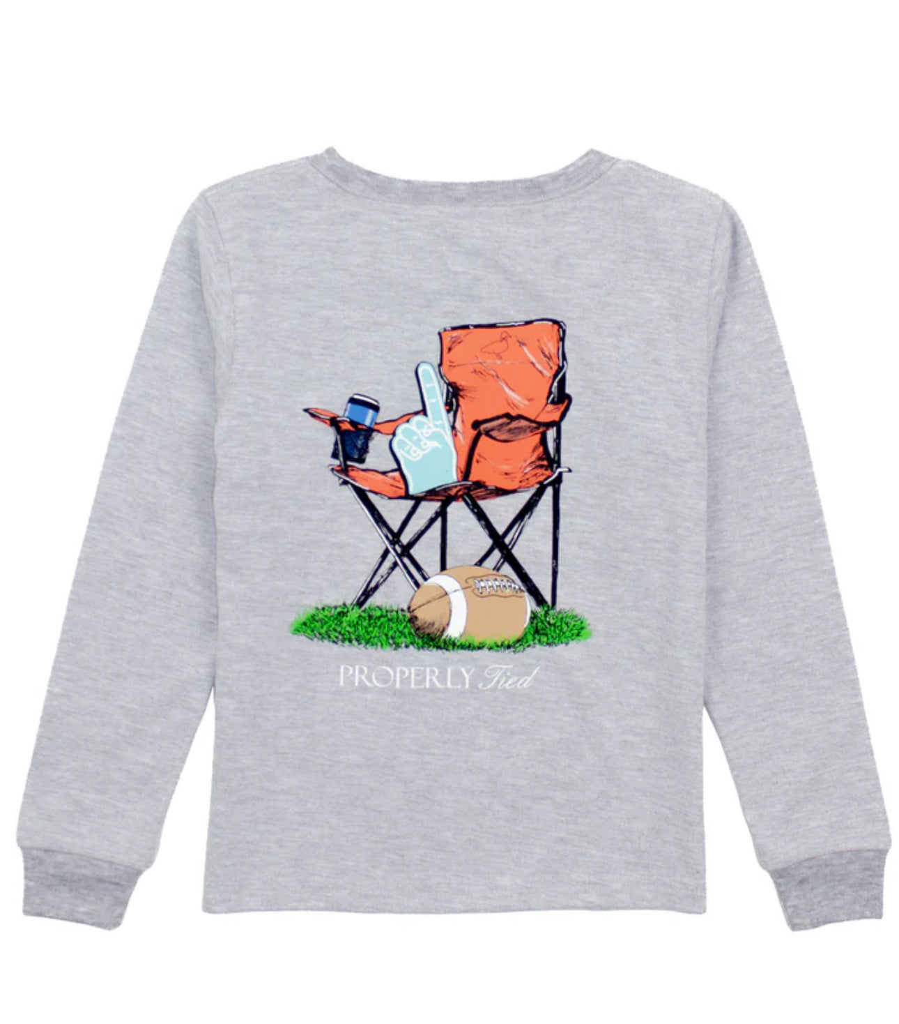 Boys Sidelines LS Light Heather Grey
