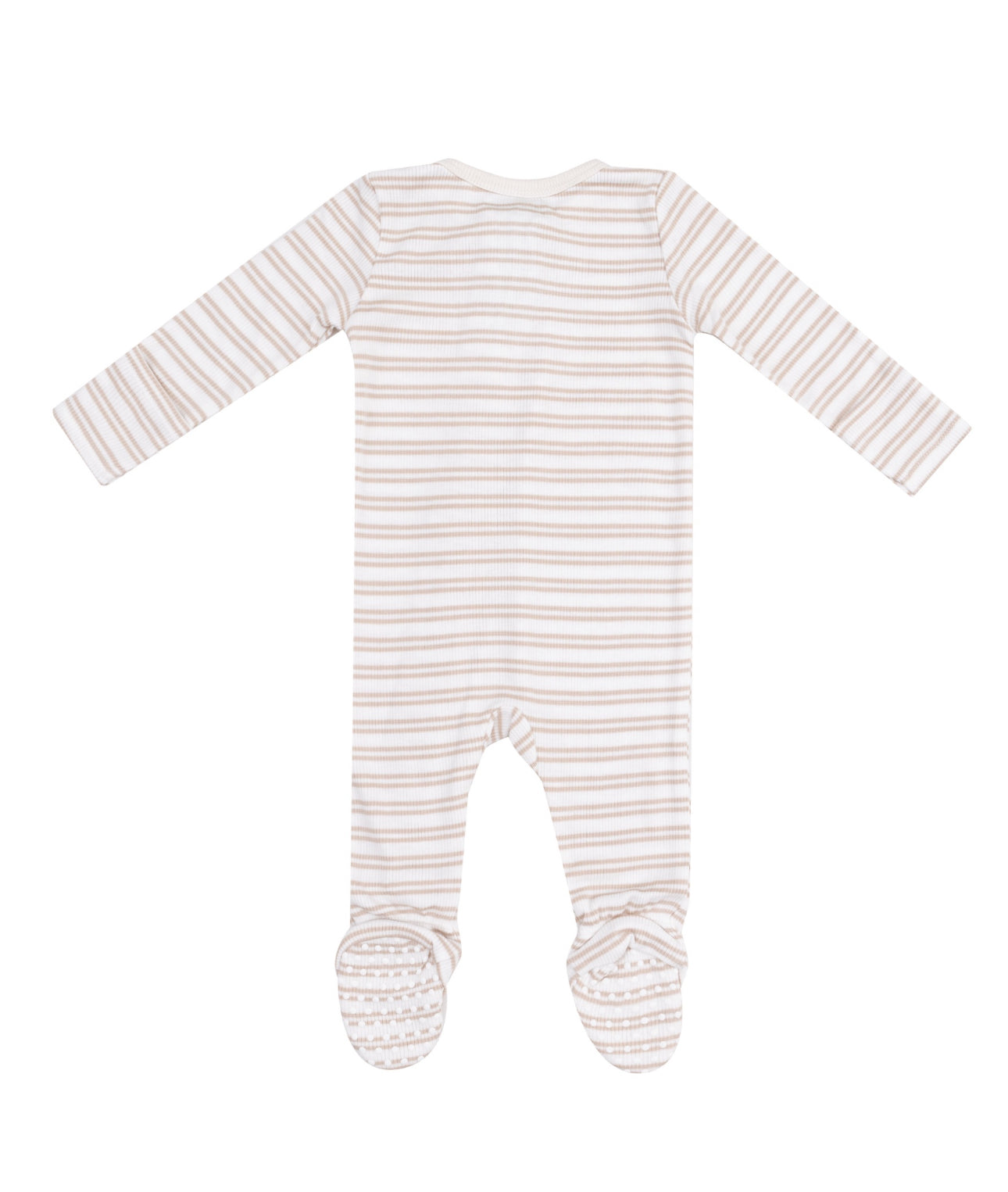 Stripe Oxford Tan Two Way Zipper