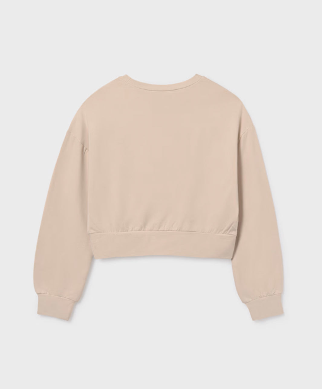 Girl Flower Sweatshirt- Sand