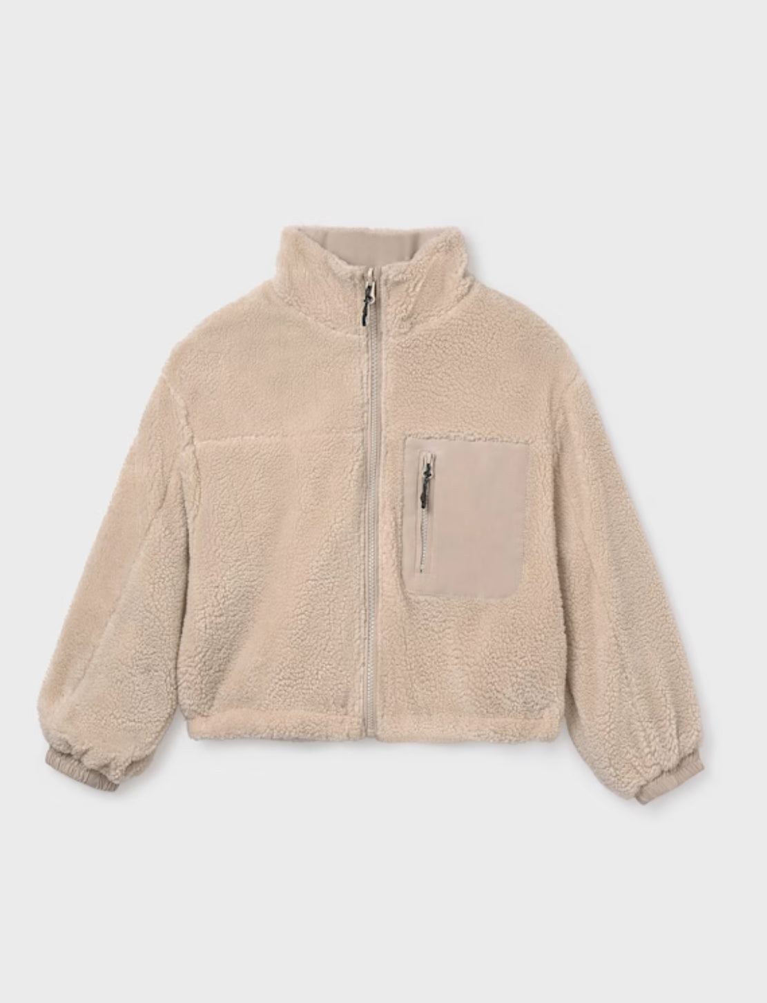 Girl Reversible Puffer Jacket- Sand