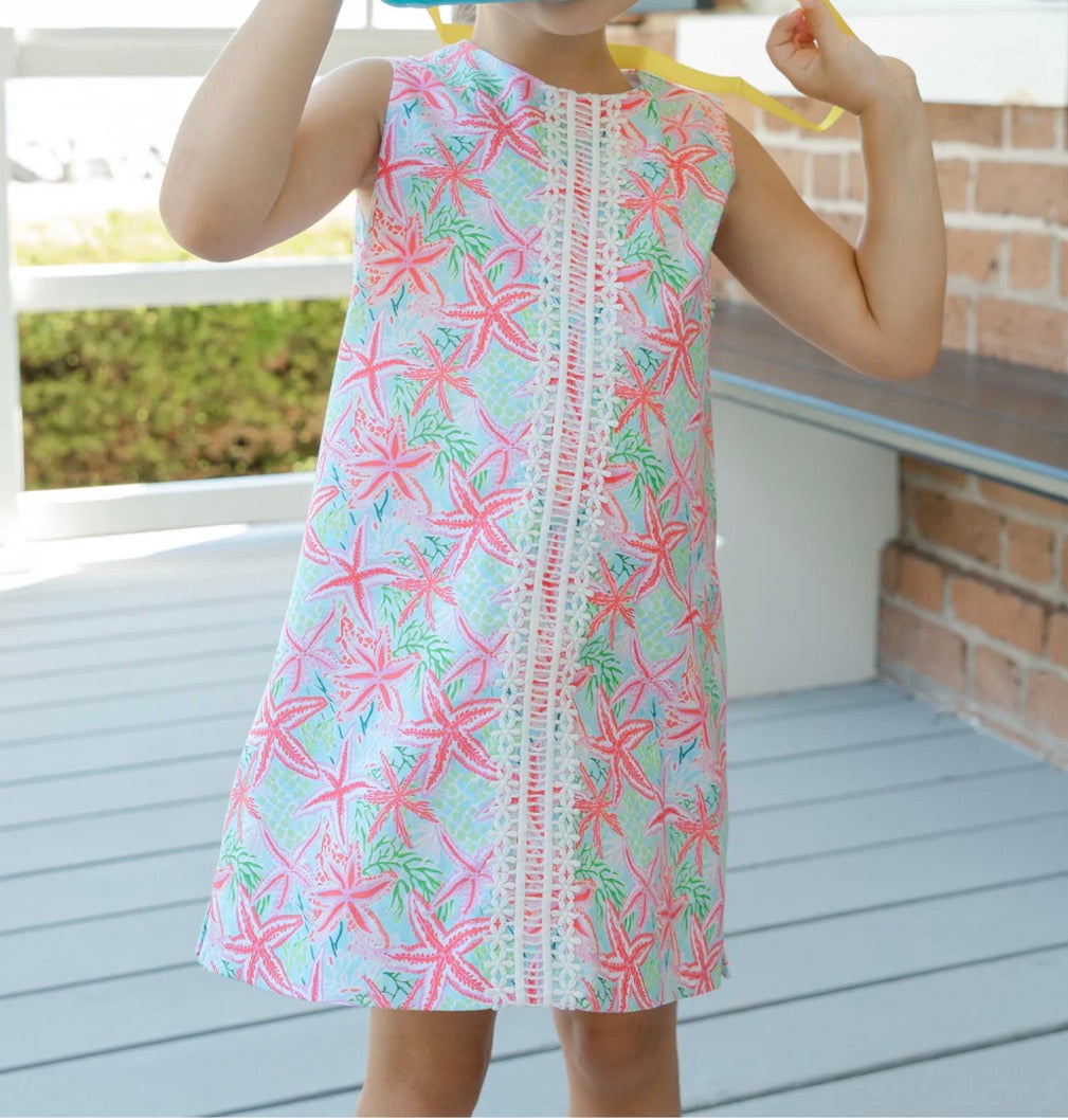 Liza Dress - Pink Sea Stars
