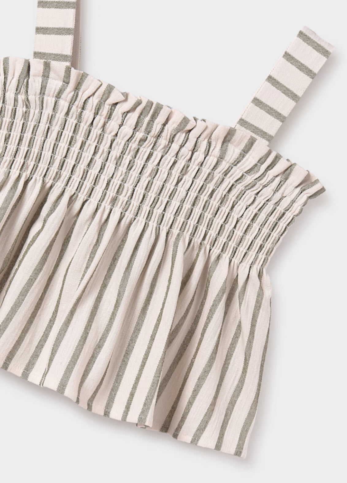 Girl Striped Top-Bay Leaf