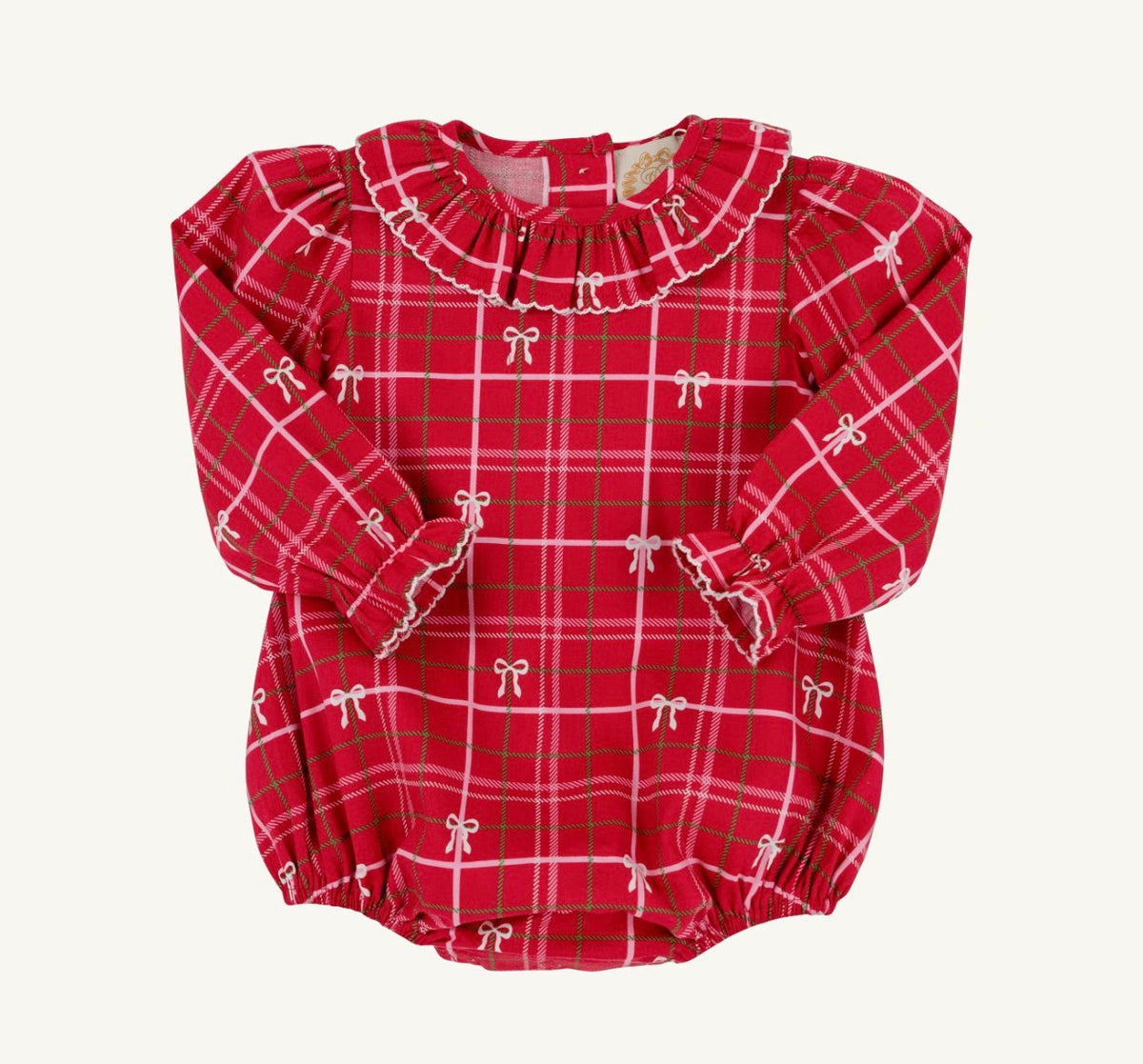 LS Ramona Ruffle Bubble-Flannel-Torrington Tartan/Palmetto Pearl
