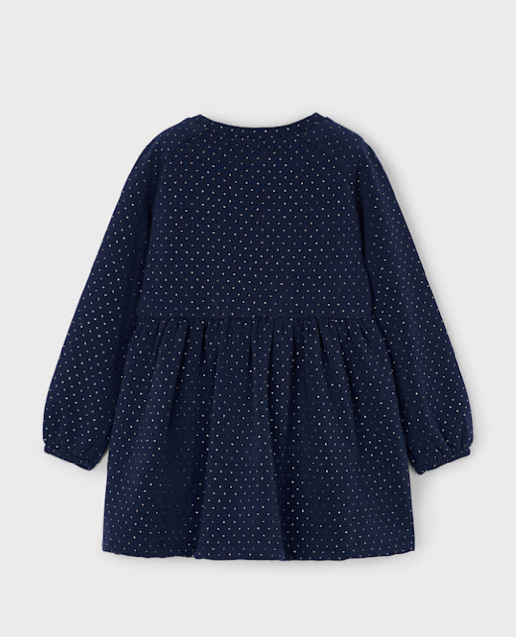 Girl Fleece Dress with Purse-Navy