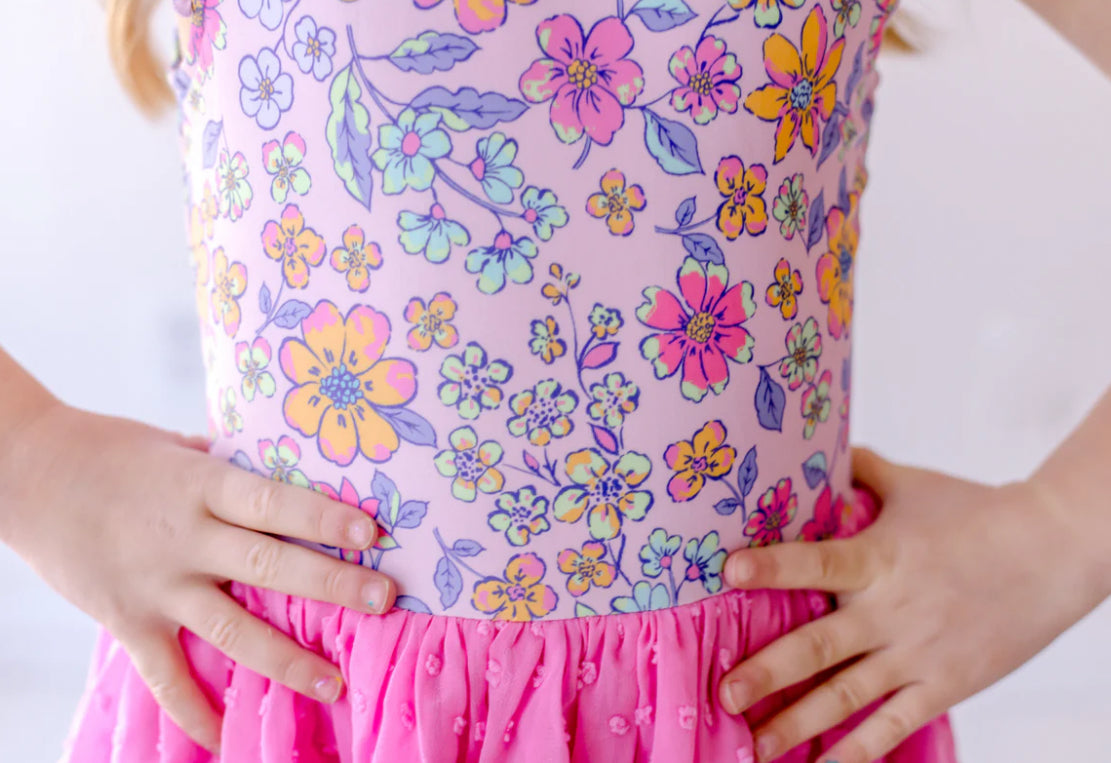 Farrah Leotard-Sunset Sorbet