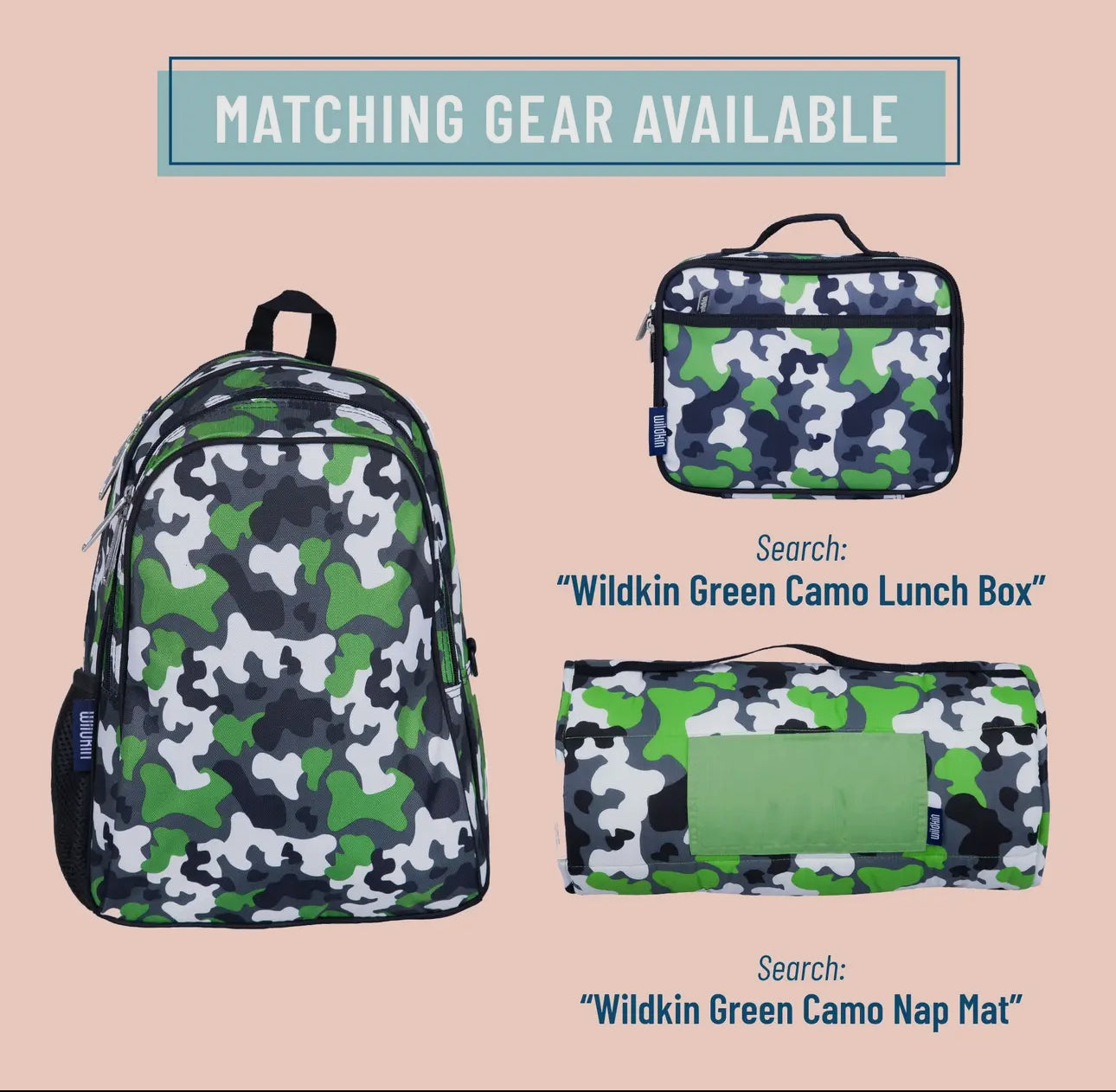 Green Camo Back Pack 15in