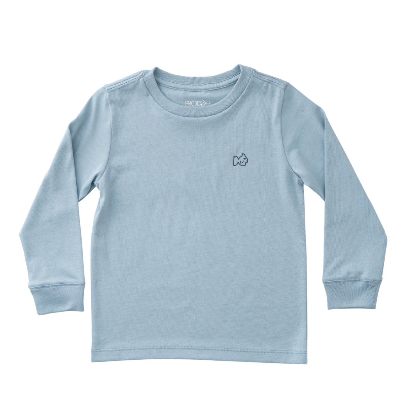 Long Sleeve Cotton Tee-Ash