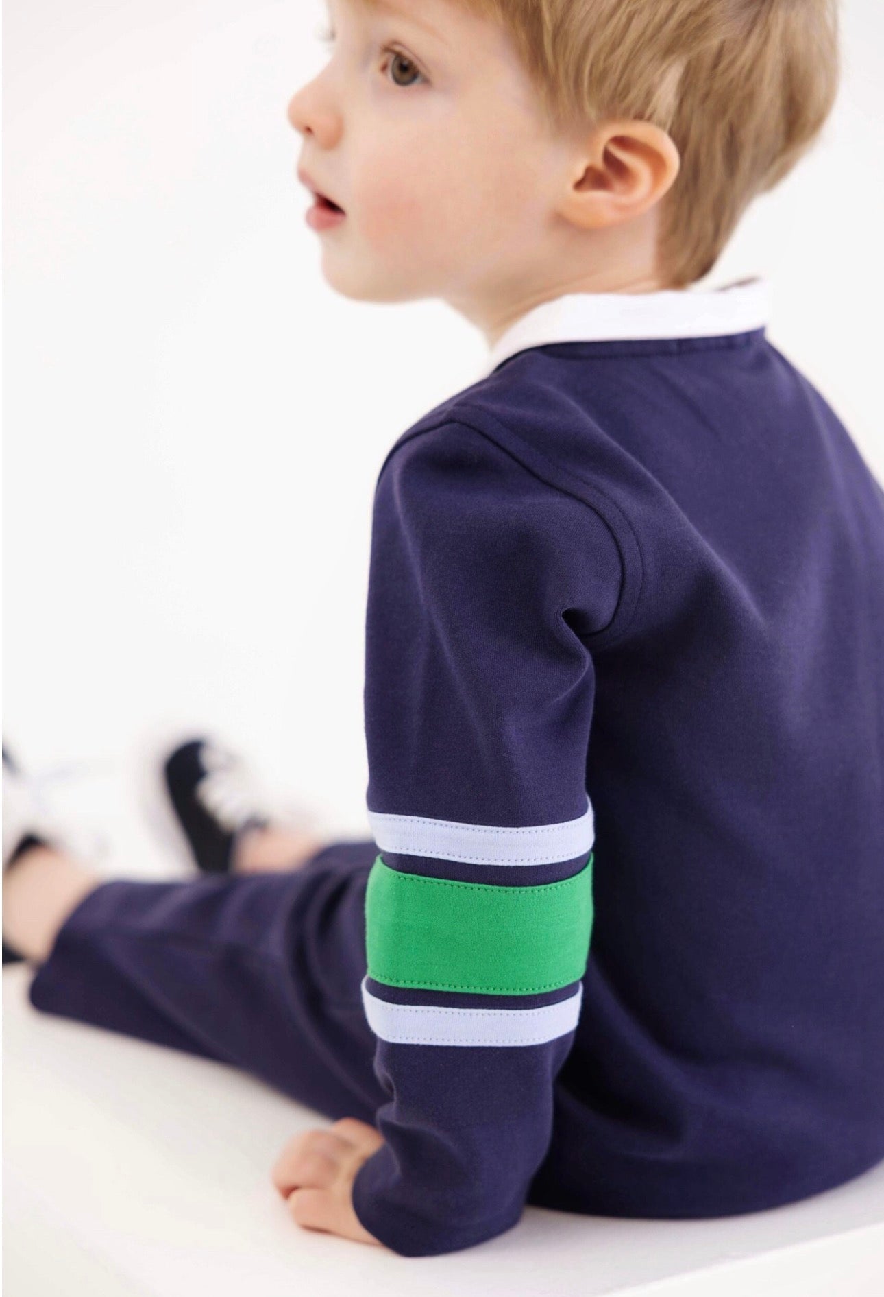 Sir Proper’s Rugby Romper-Nantucket Navy/Beale Street Blue/Kiawah Kelly Green