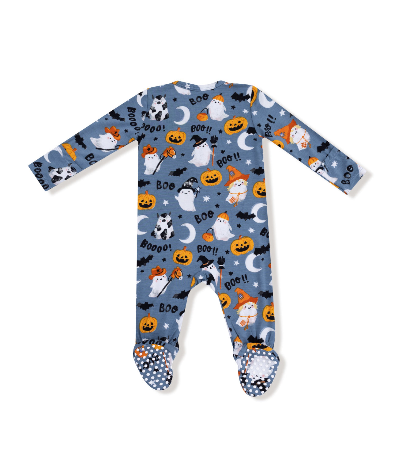 Costume Ghosts-Glow in the Dark- 2 Way Zipper Footie