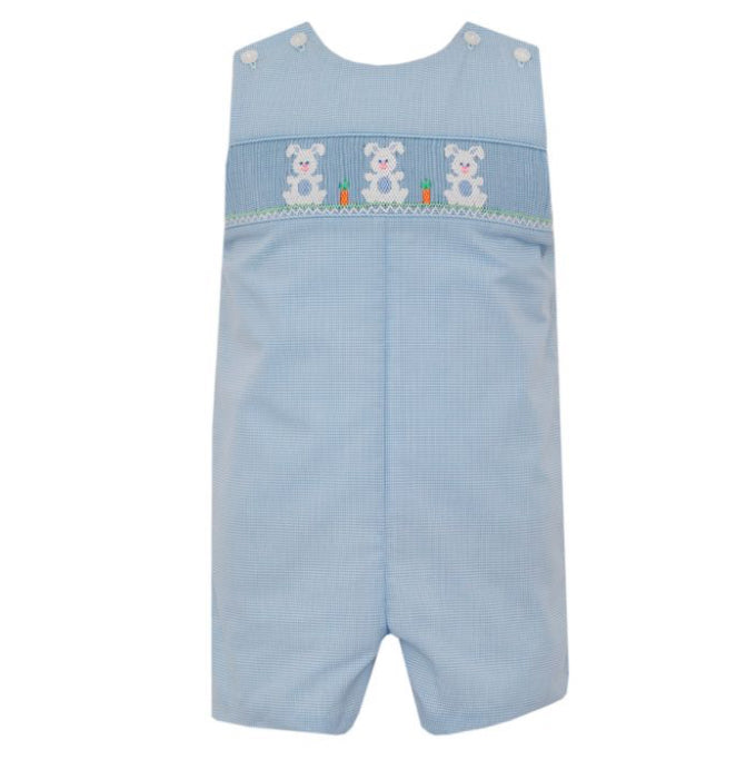 BUNNIES BOY´S - Lt.blue microcheck boy's jon jon
