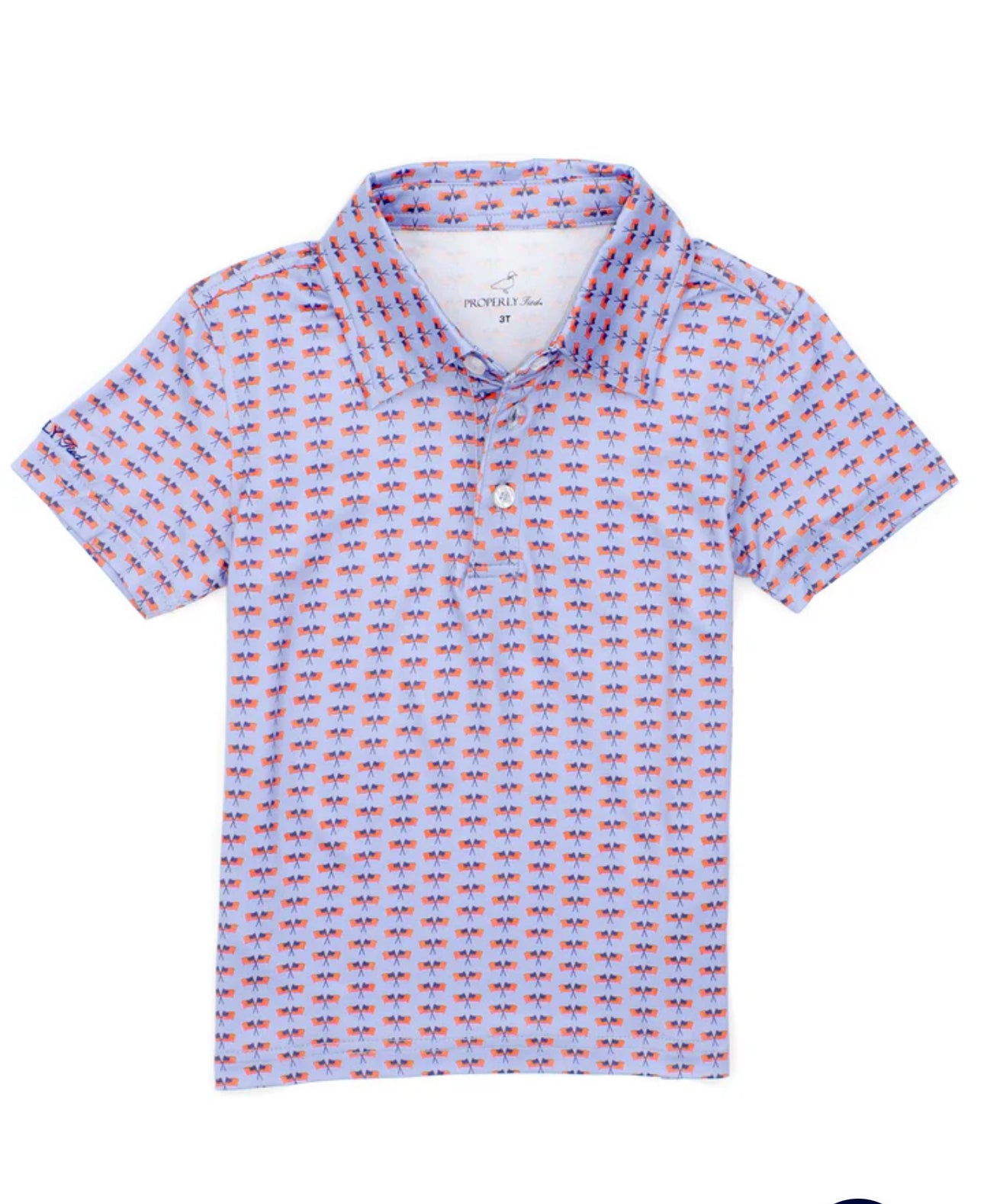 Boys Inlet Polo Freedom Flag