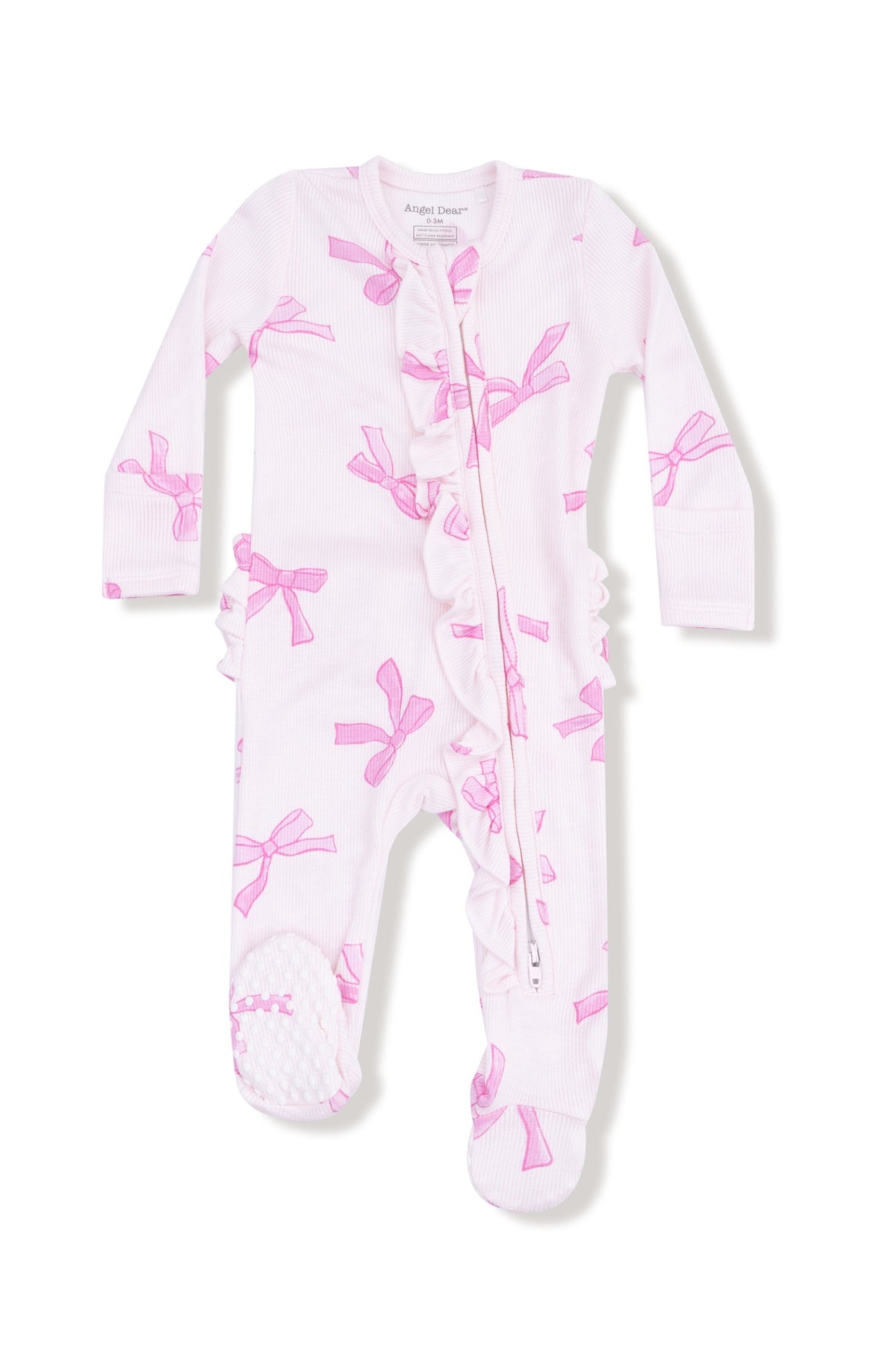 Pretty Bows-2 Way Ruffle Zipper Footie