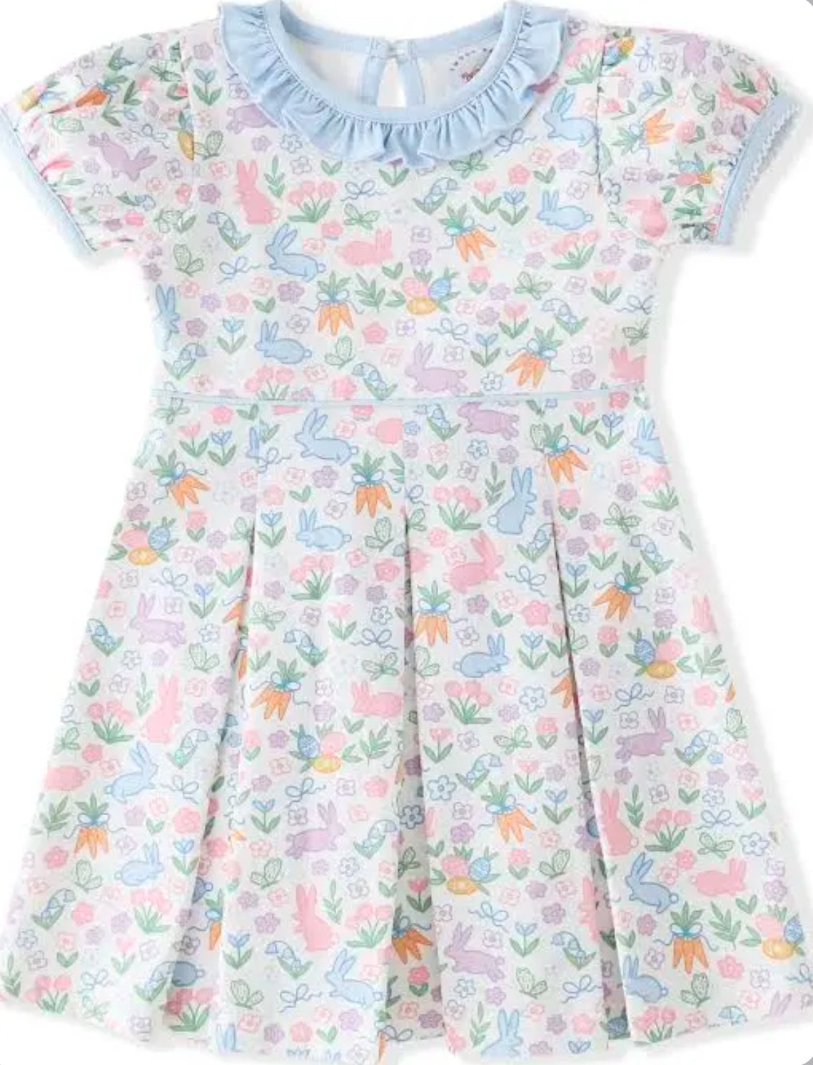 Bunny Print Pleat Dress