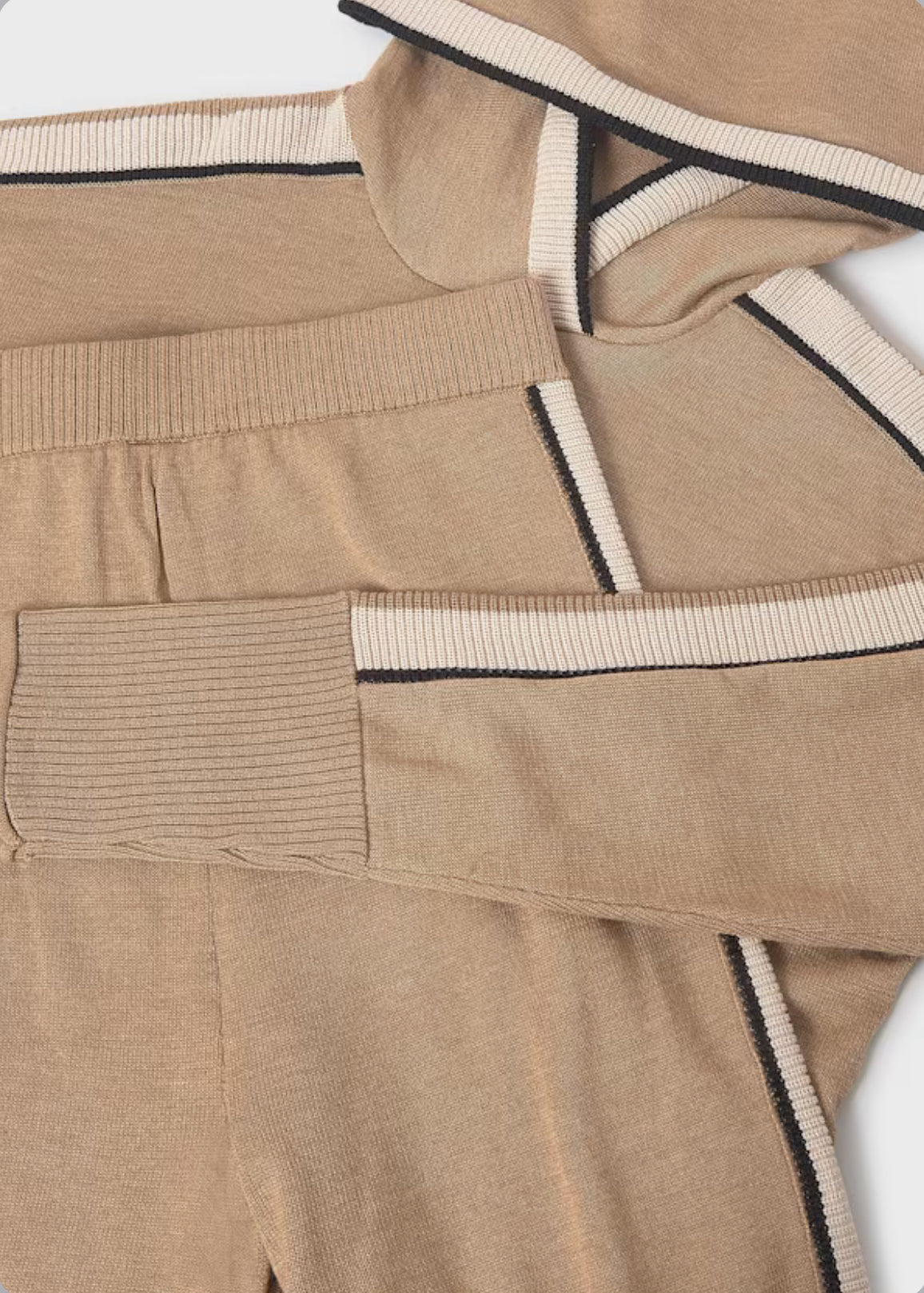 Girl Pants and Hoodie Set- Caramel Heather