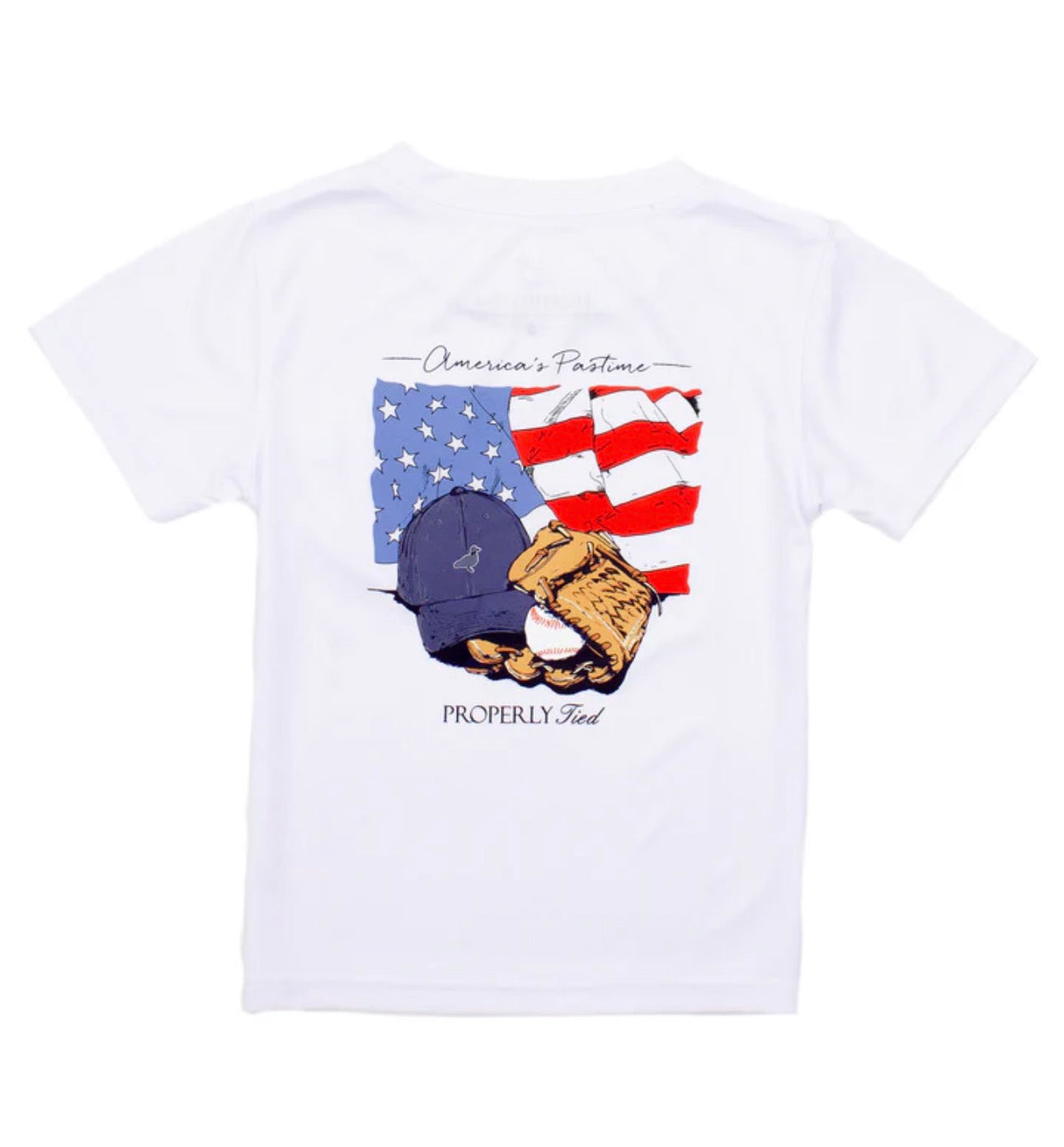 Boys Performance Tee SS America's Pasttime White