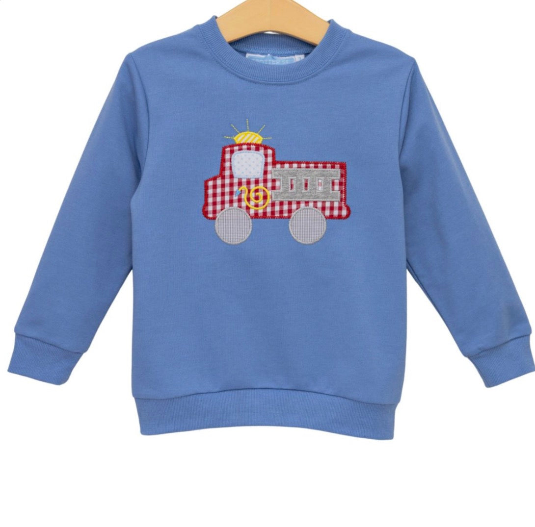 French Terry Pullover- Fire Truck